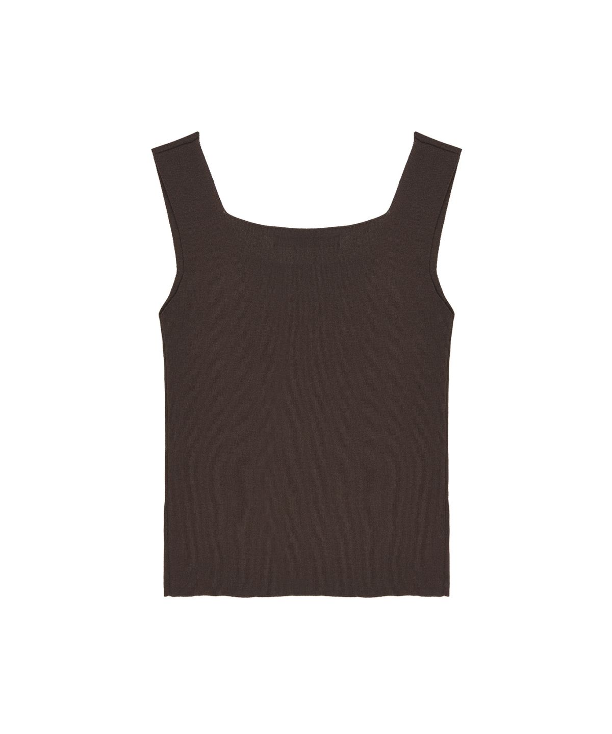 닉앤니콜(NICK&NICOLE) SQUARE NECK KNIT SLEEVELESS_BROWN