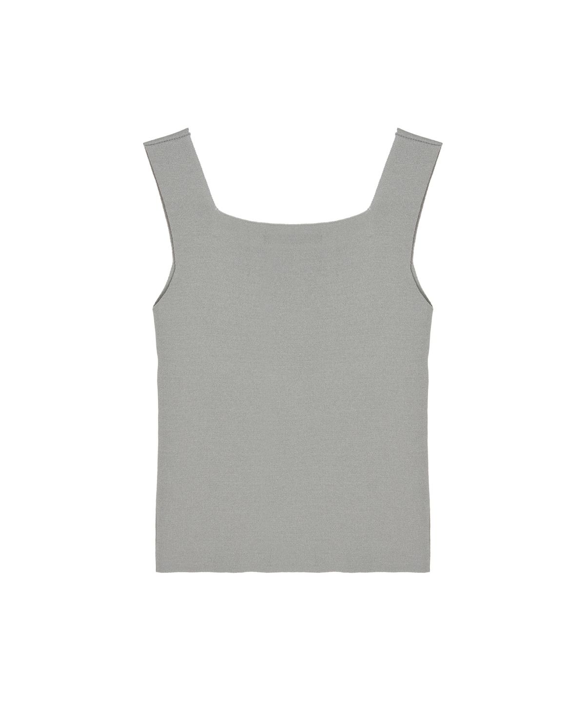 닉앤니콜(NICK&NICOLE) SQUARE NECK KNIT SLEEVELESS_LIGHT GRAY