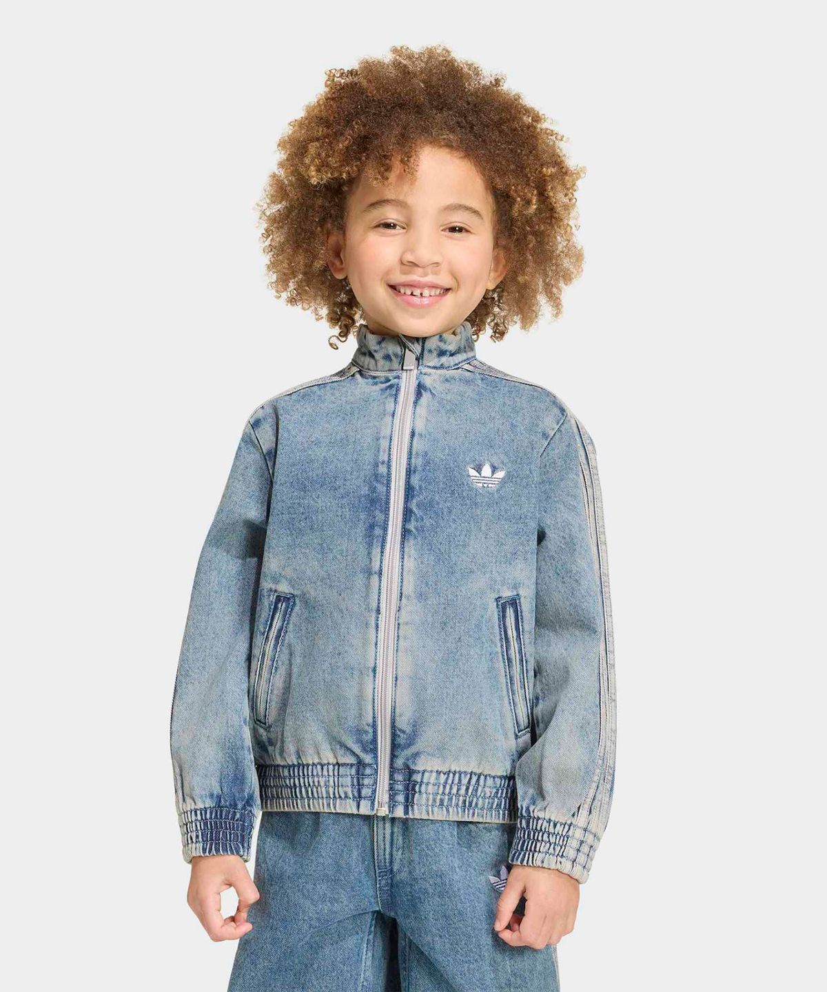 아디다스 키즈(ADIDAS KIDS) 파이어버드 루즈 데님 트랙탑 키즈