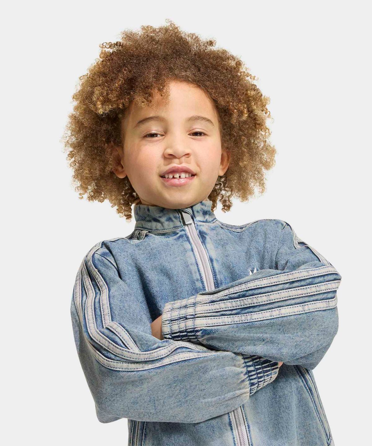 아디다스 키즈(ADIDAS KIDS) 파이어버드 루즈 데님 트랙탑 키즈