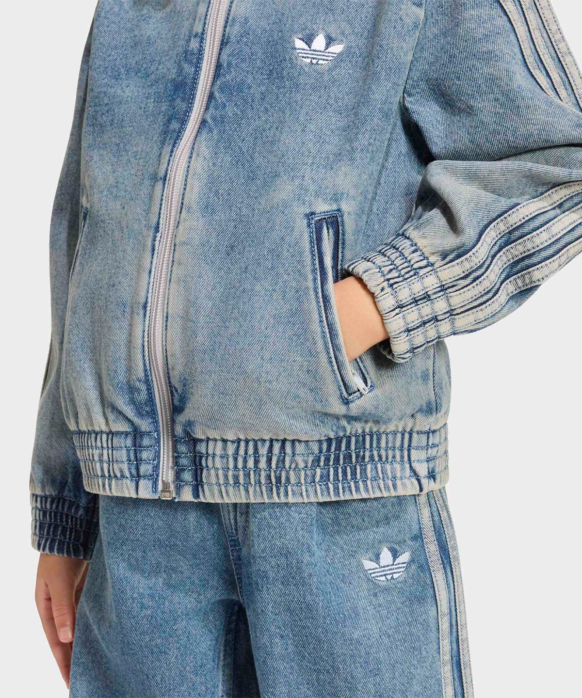 아디다스 키즈(ADIDAS KIDS) 파이어버드 루즈 데님 트랙탑 키즈