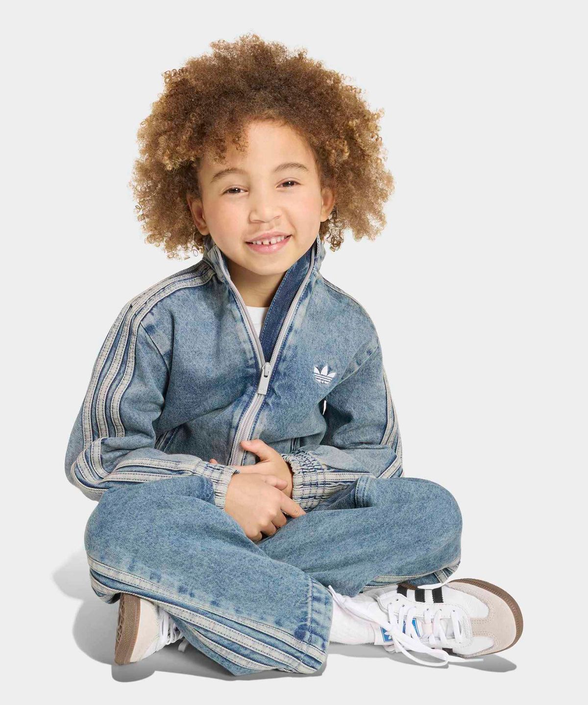 아디다스 키즈(ADIDAS KIDS) 파이어버드 루즈 데님 트랙탑 키즈