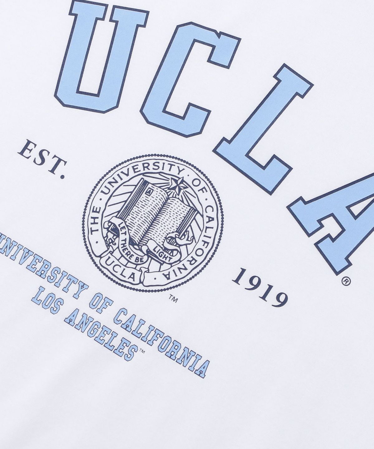 유씨엘에이(UCLA) 남녀공용 UCLA 에센셜 아트웍 오버핏 반팔티셔츠[WHITE](UC6ST93_31)