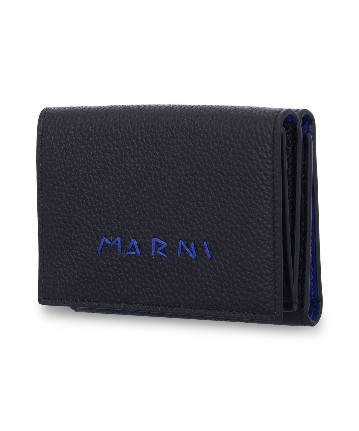 마르니(MARNI) 멘딩 로고 트리폴드 지갑 - 블랙 / PFMI0097U0P653301N99