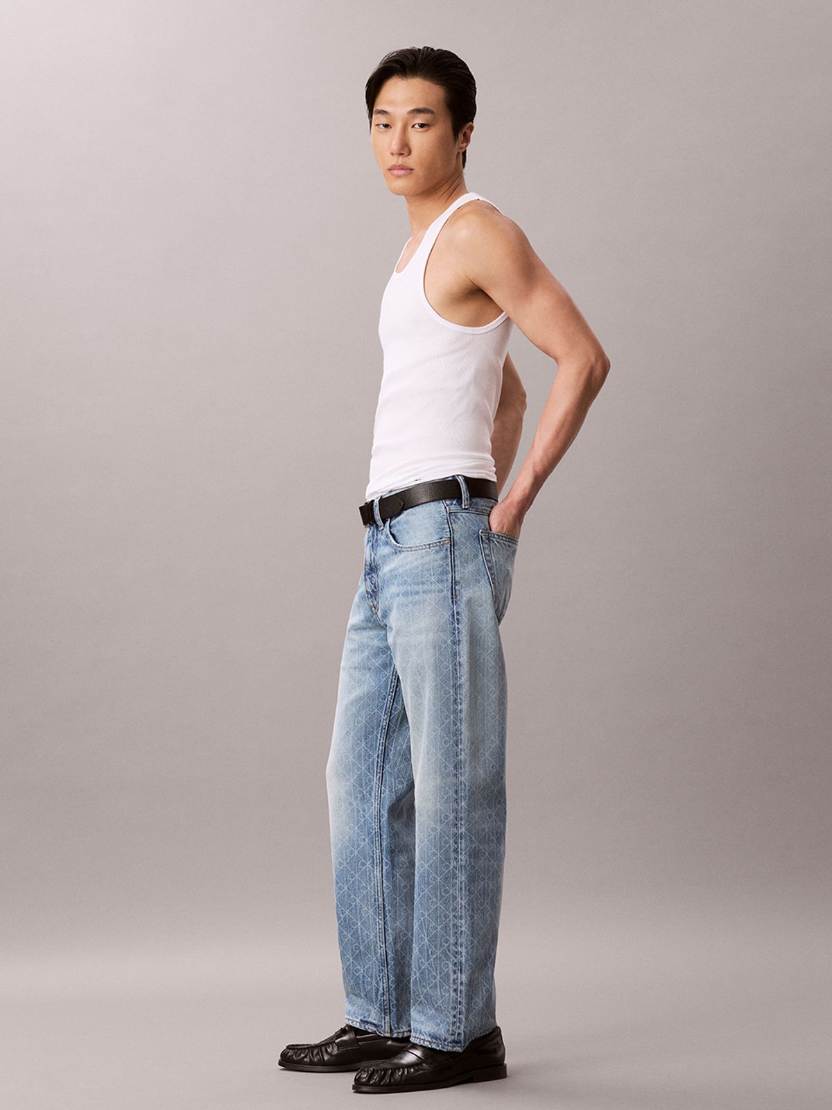 캘빈클라인 진(CALVIN KLEIN JEANS) 90S 스트레이트 블러바드 블루 진 4RH903G 7J4