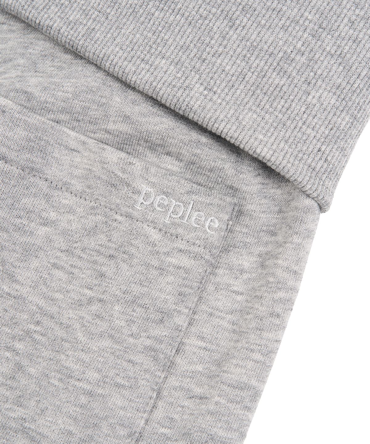 페플리(PEPLEE) Folded Snap Sweat Pants (Grey)
