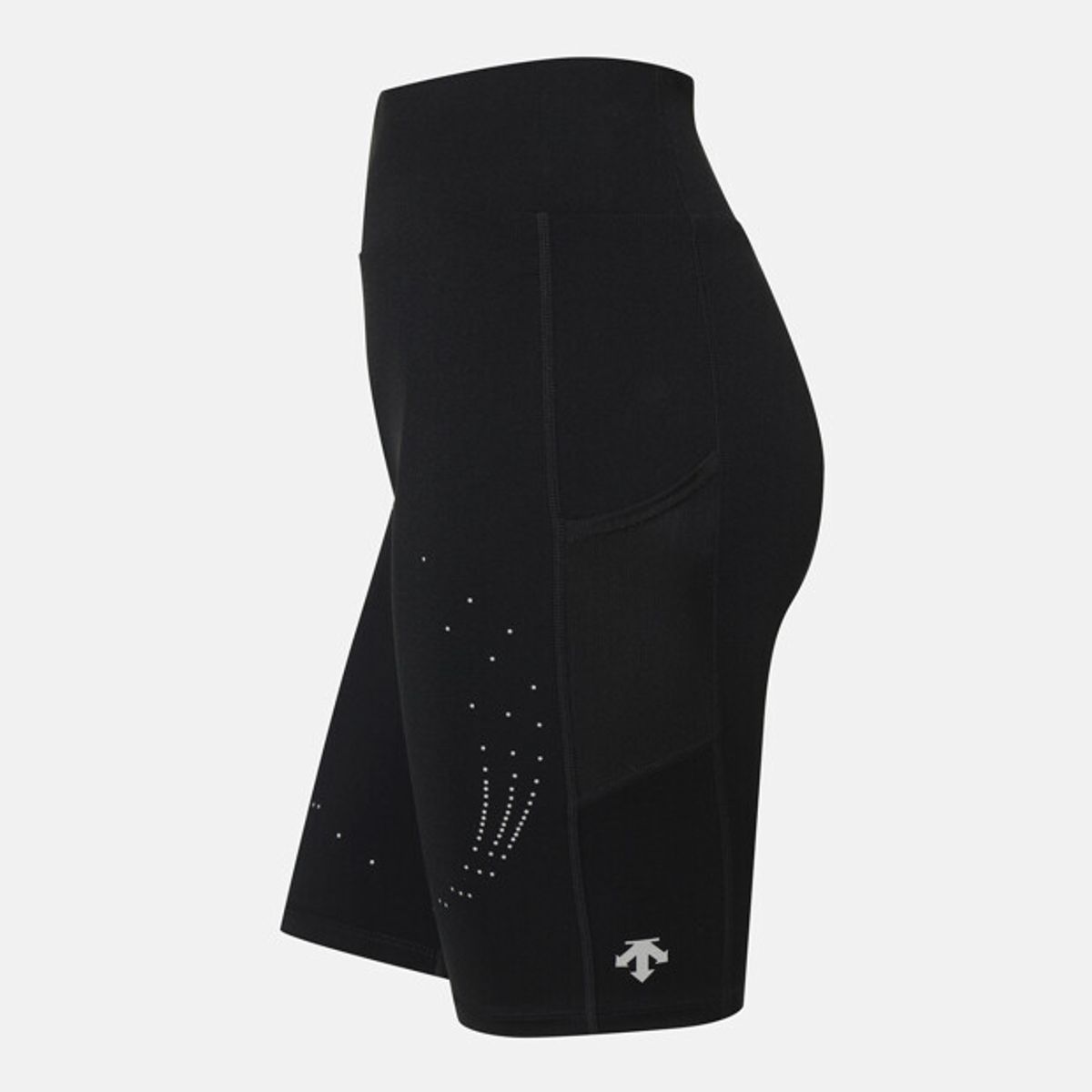 데상트(DESCENTE) 여성 러닝 6인치 포켓 레깅스 블랙 SR322RKL71