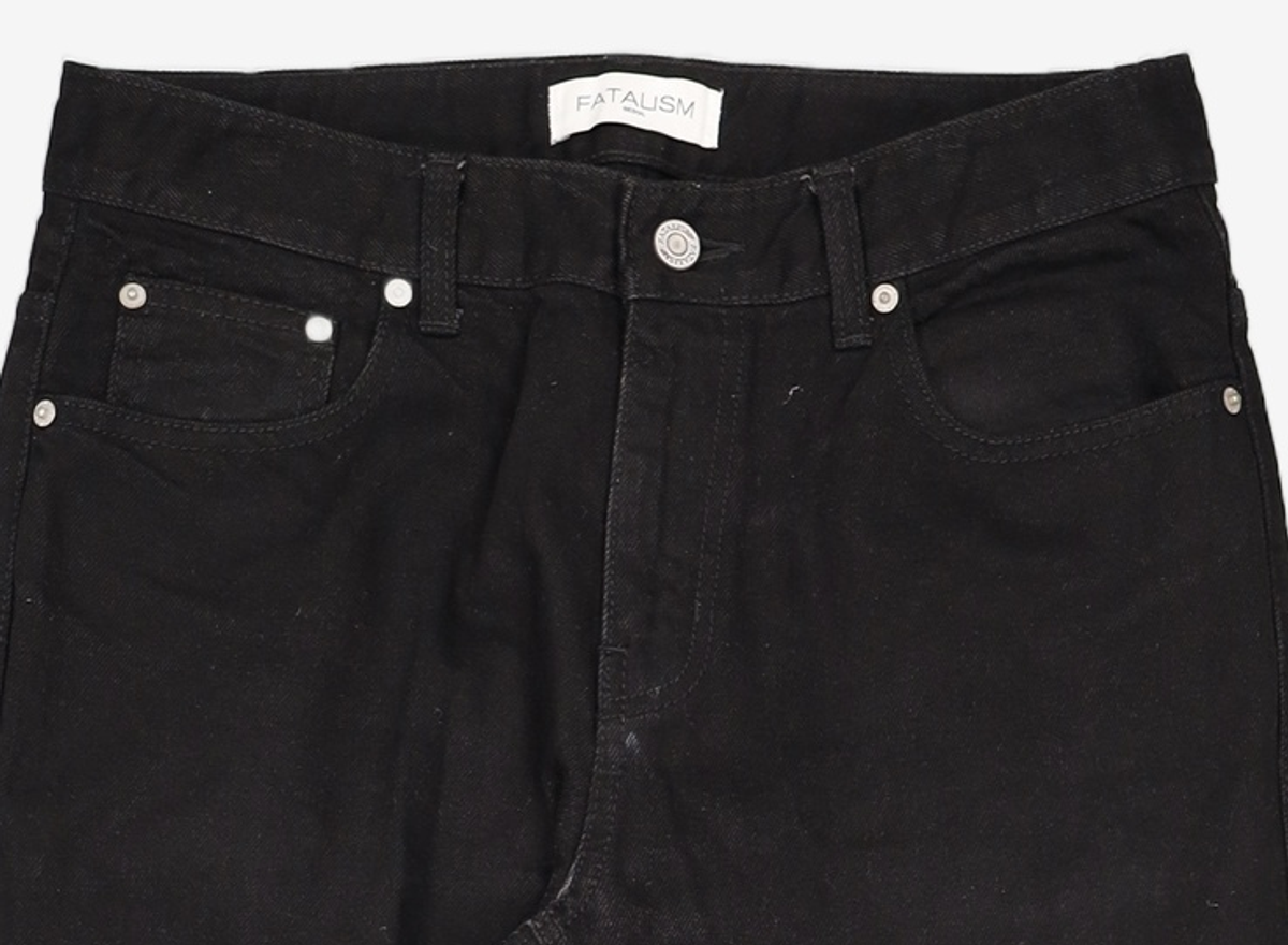 페이탈리즘(FATALISM) #0218 Black straight crop jean 46