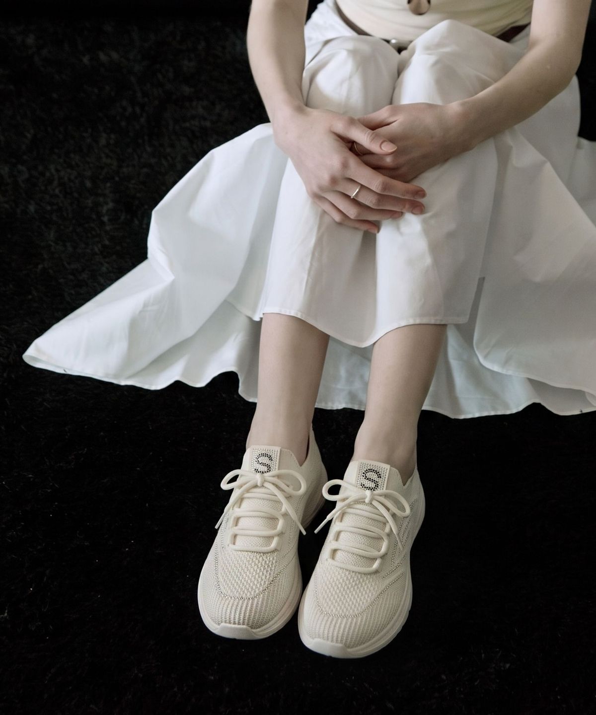 스퍼(SPUR) Sillow Natural Knitted Sneakers 니트 스니커즈 4.5cm -WS9049 (2color)