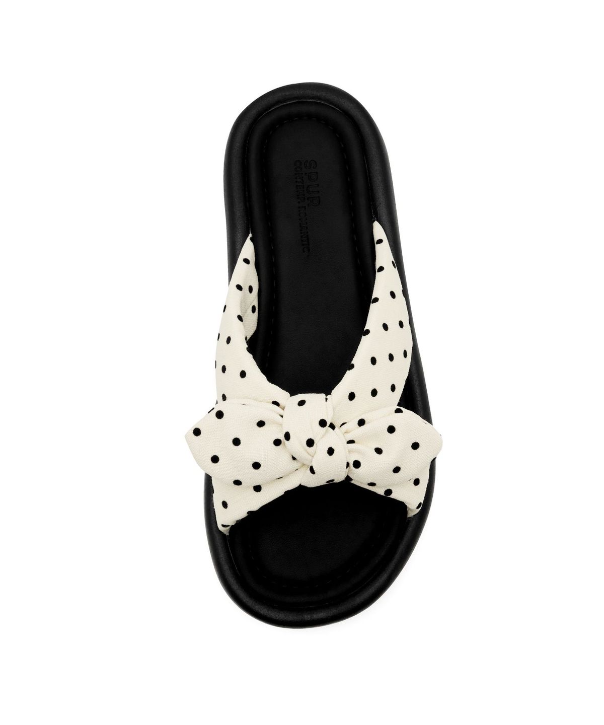 스퍼(SPUR) Goa Dot Bow Softly Mule Sandal 스트랩 샌들 슬리퍼 3cm -WS9056 (2color)