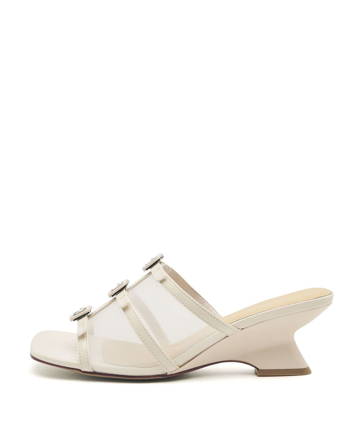 스퍼(SPUR) Clossy Mesh Strap Mule Sandal 뮬 샌들 6.2cm -VS9088 (2color)