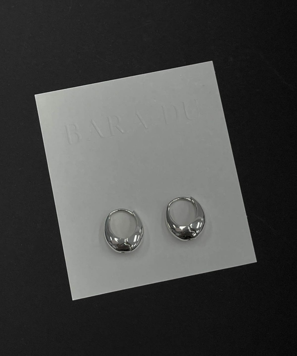 바라두(BARADU) 925 Watery hoop earring - S