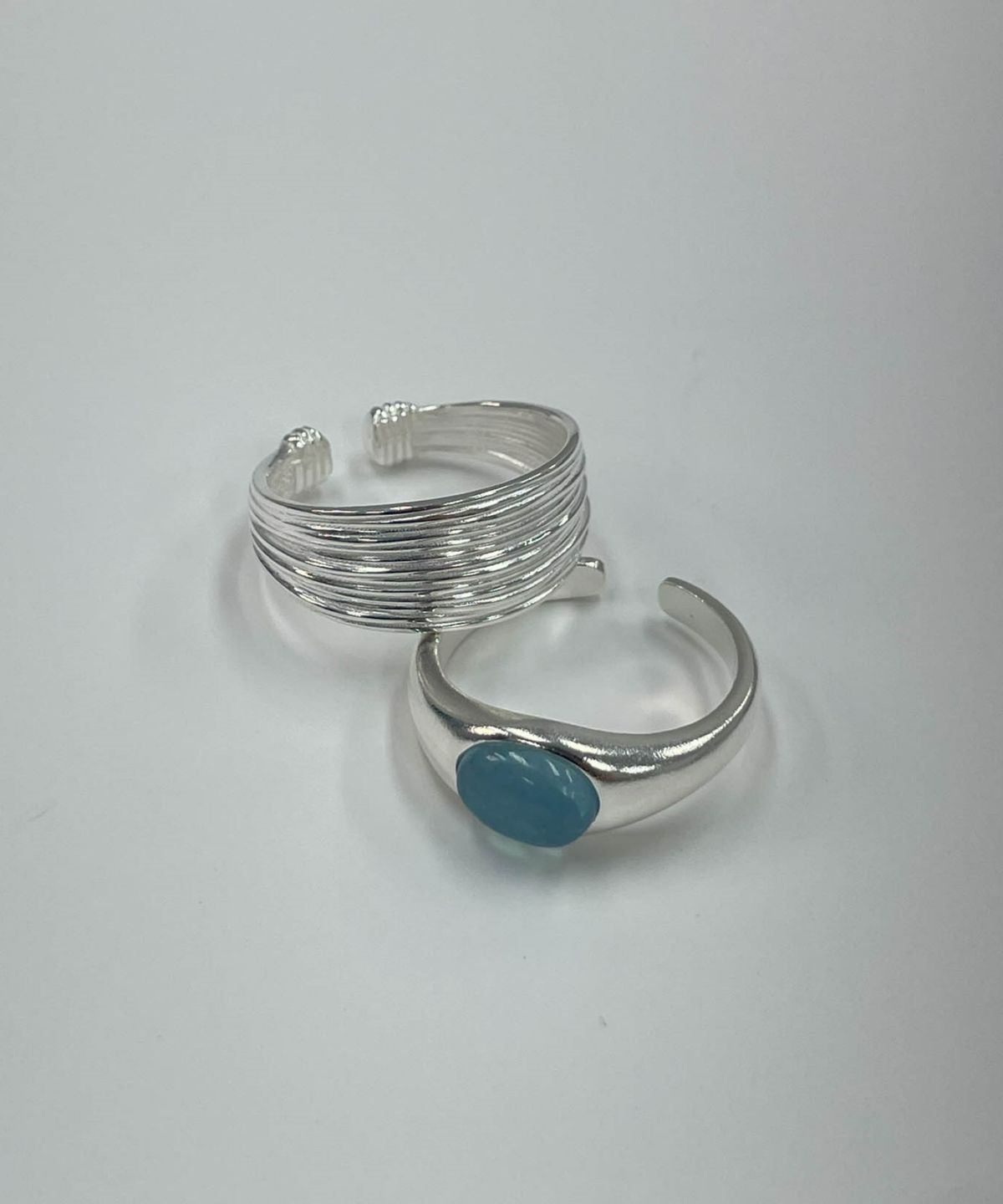 바라두(BARADU) 925 Pleats bold ring