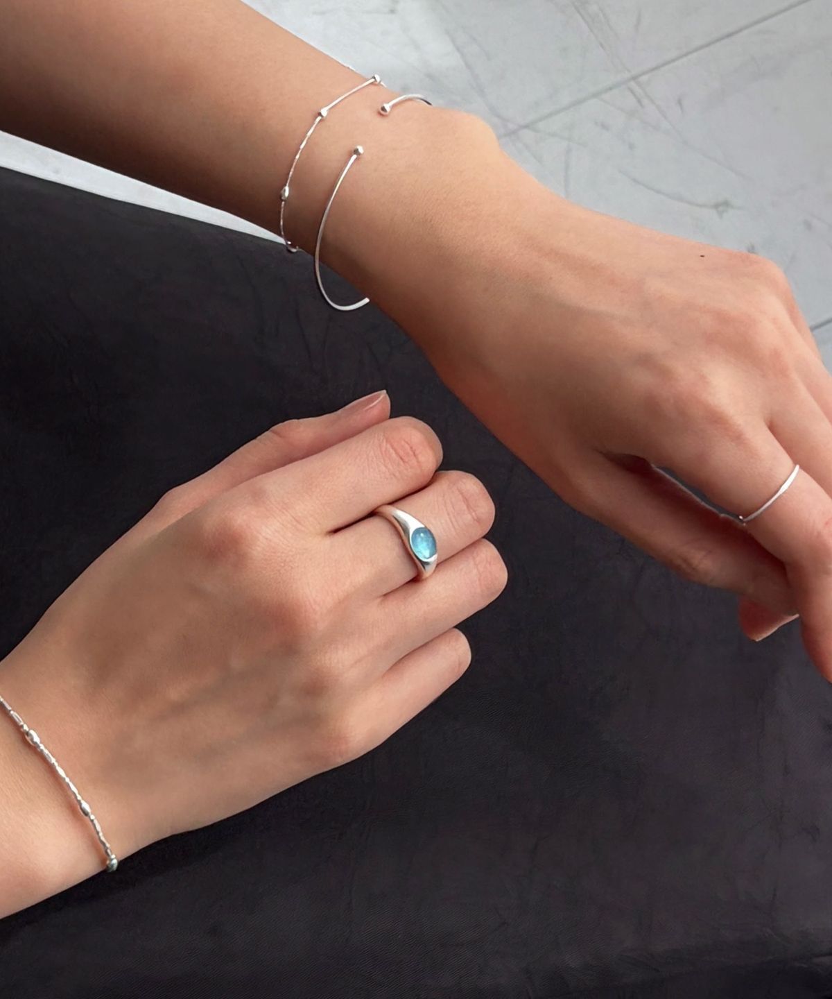바라두(BARADU) 925 Ocean stone ring