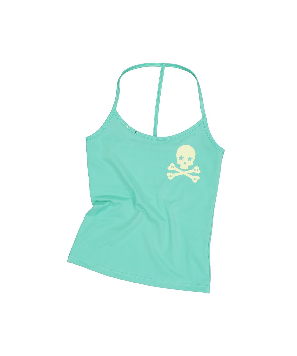 셋업이엑스이(SETUP-EXE) SKULL LOGO LINE HALTERNECK / MINT