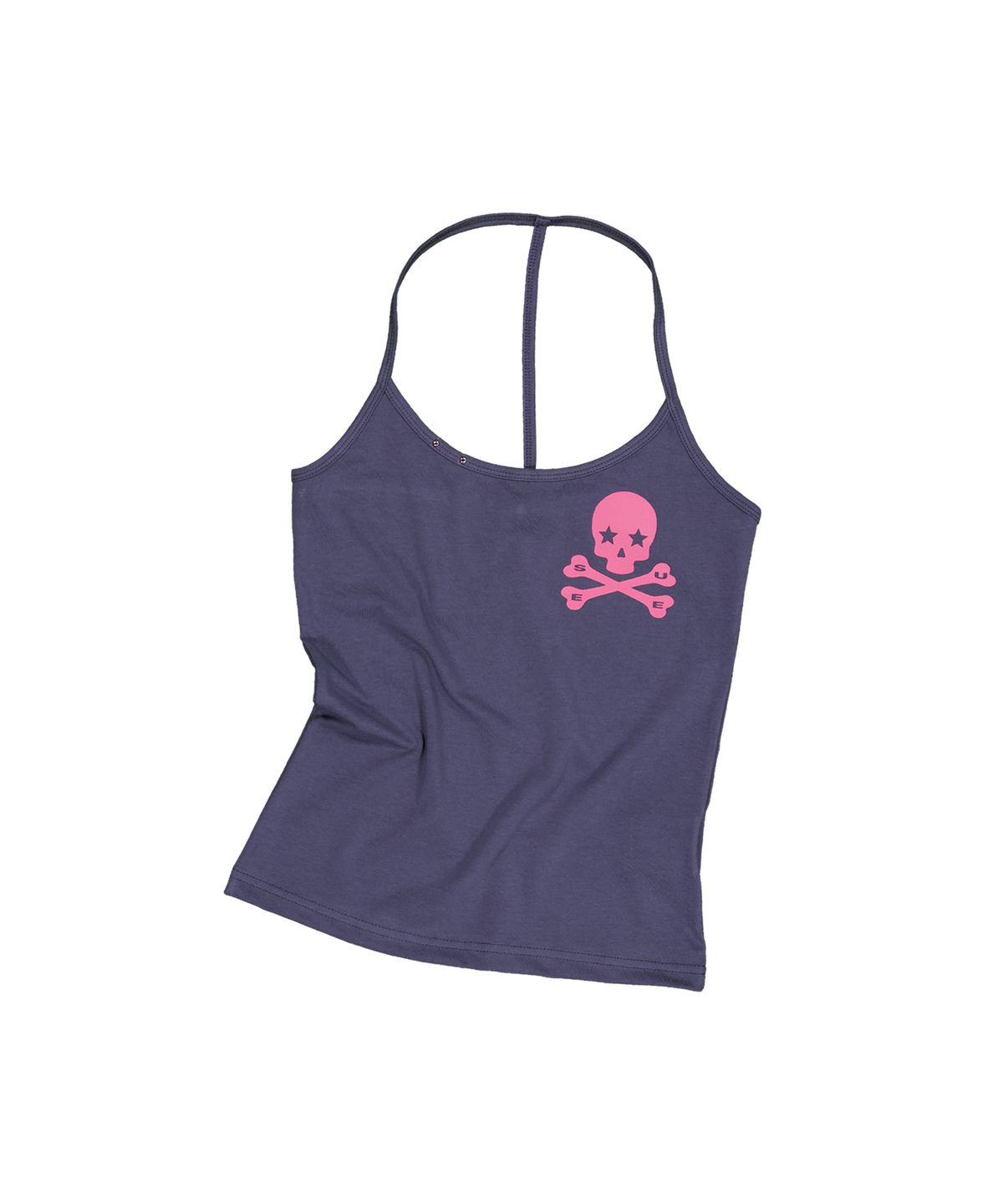 셋업이엑스이(SETUP-EXE) SKULL LOGO LINE HALTERNECK / RUSSIAN BLUE