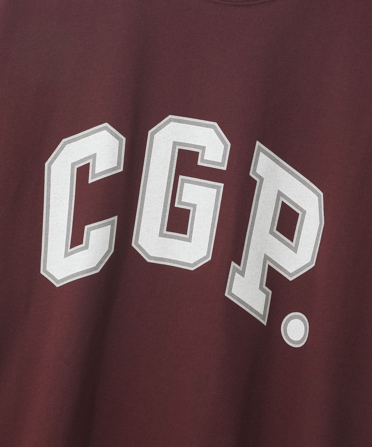 코드그라피(CGP) CGP 아치 로고 엑스트라 오버핏 반소매 티셔츠-버건디