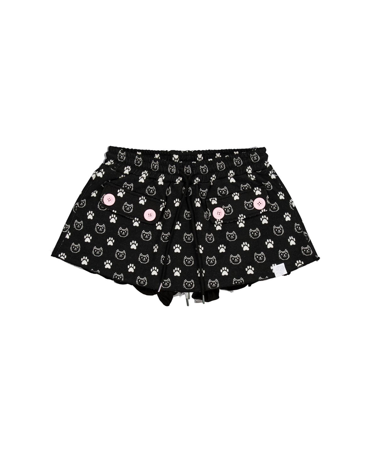 셋업이엑스이(SETUP-EXE) CAT BUTTON MINI SKORT / BLACK
