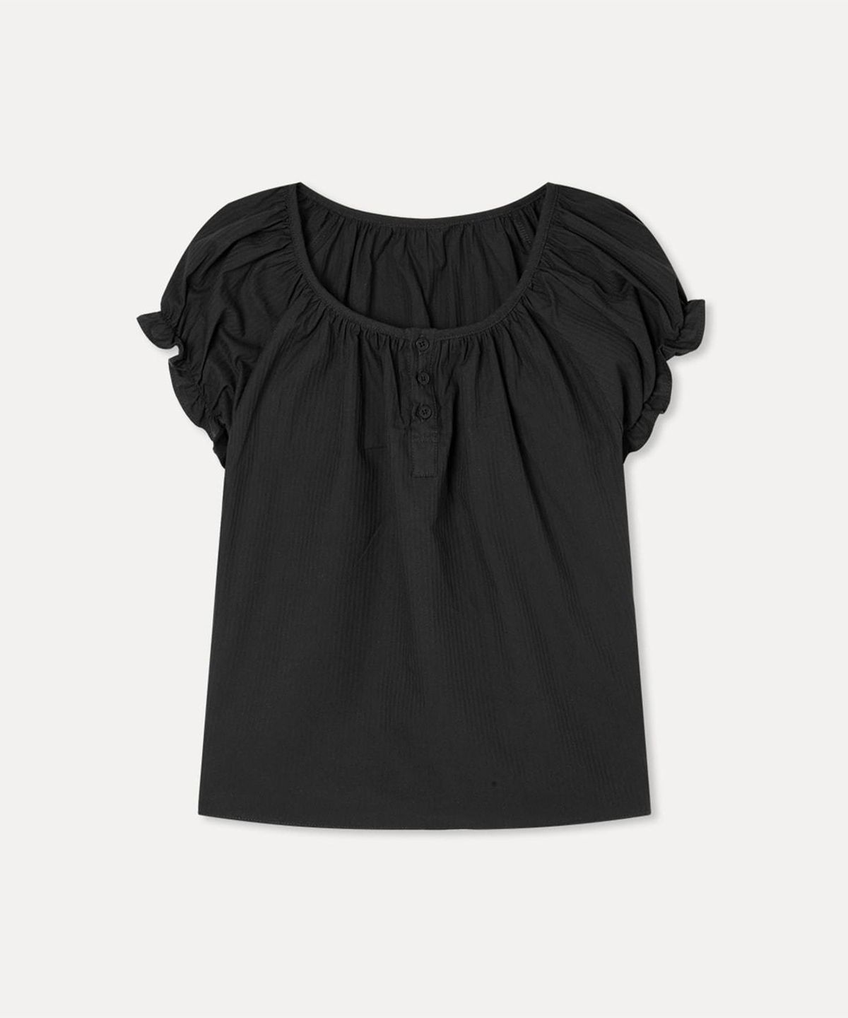 미쏘(MIXXO) 라운드넥 셔링 블라우스 RE BWG60MS_MIWBWG92QG