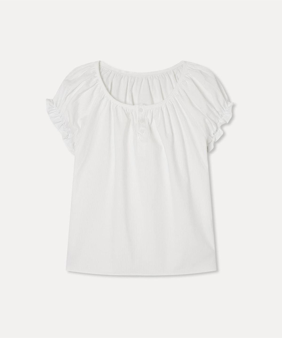 미쏘(MIXXO) 라운드넥 셔링 블라우스 RE BWG60MS_MIWBWG92QG