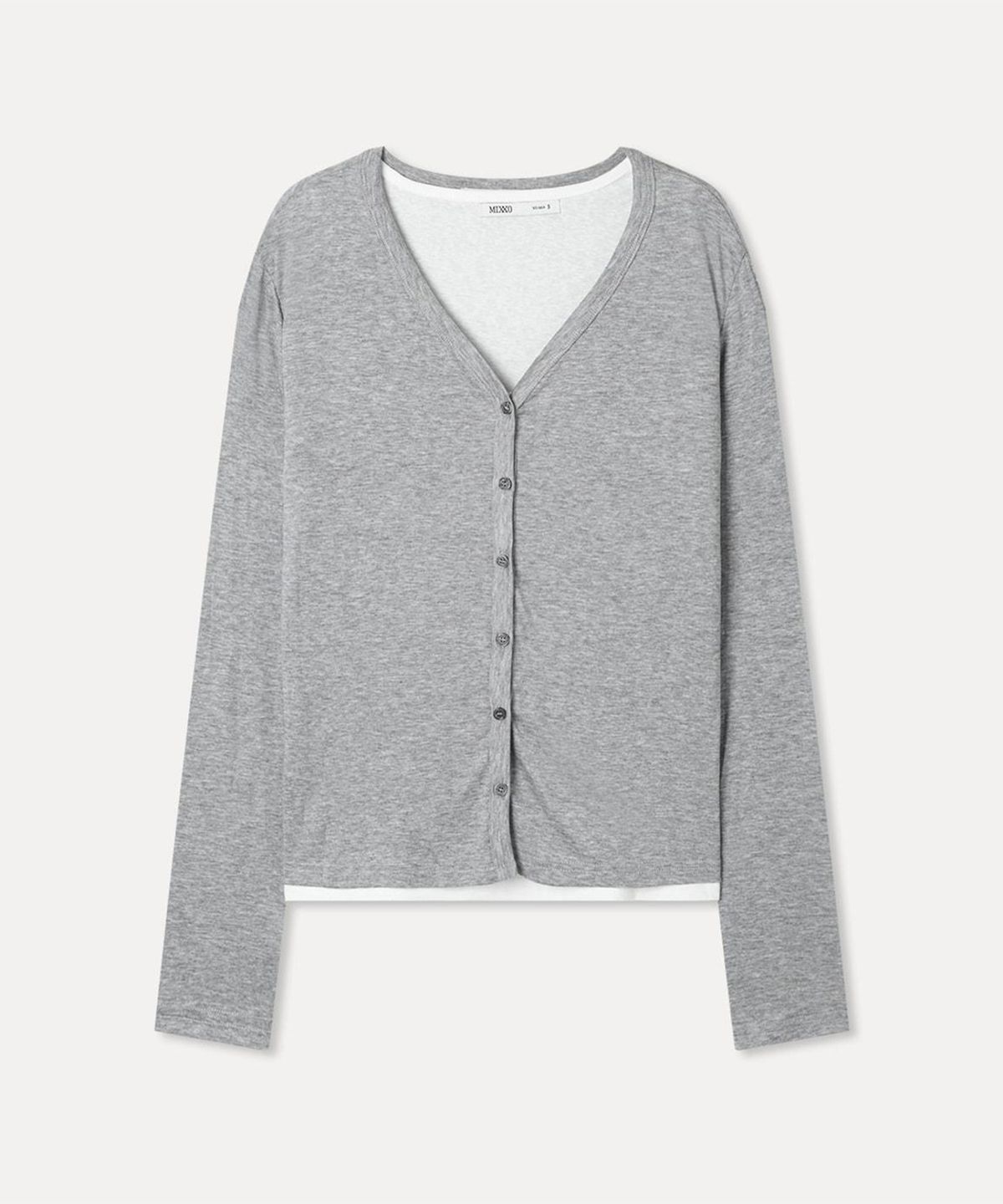 미쏘(MIXXO) 브이넥 가디건형 티셔츠_MIWCMG92AA