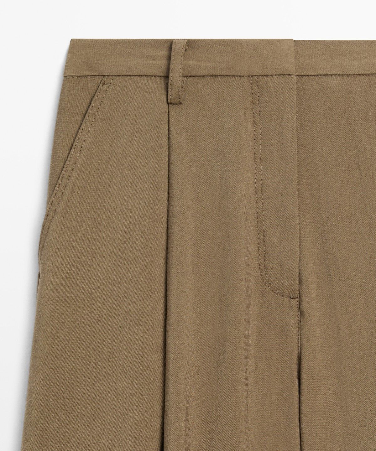 마시모두띠(MASSIMO DUTTI) 크롭 와이드 레그 플루이드 팬츠