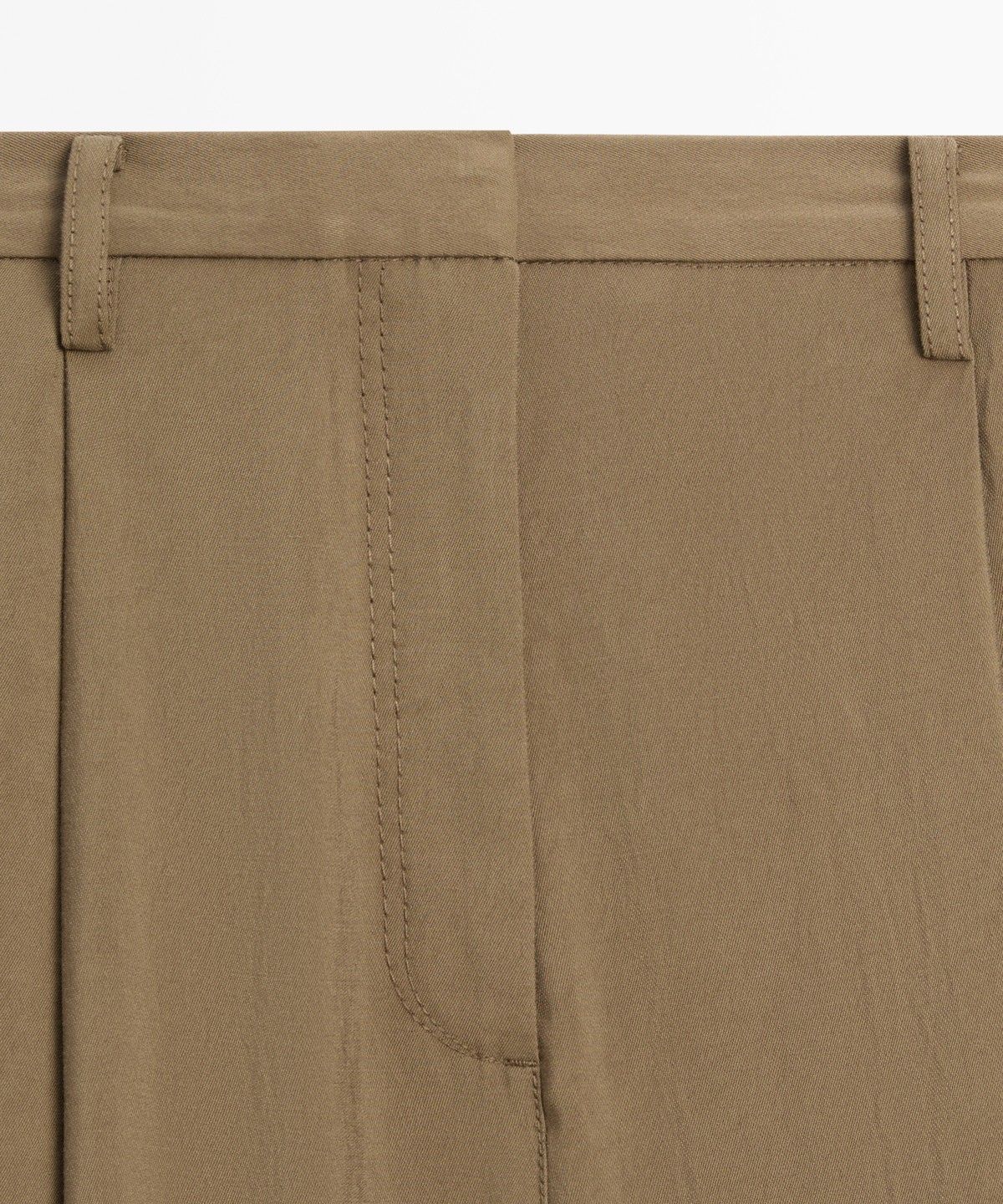 마시모두띠(MASSIMO DUTTI) 크롭 와이드 레그 플루이드 팬츠