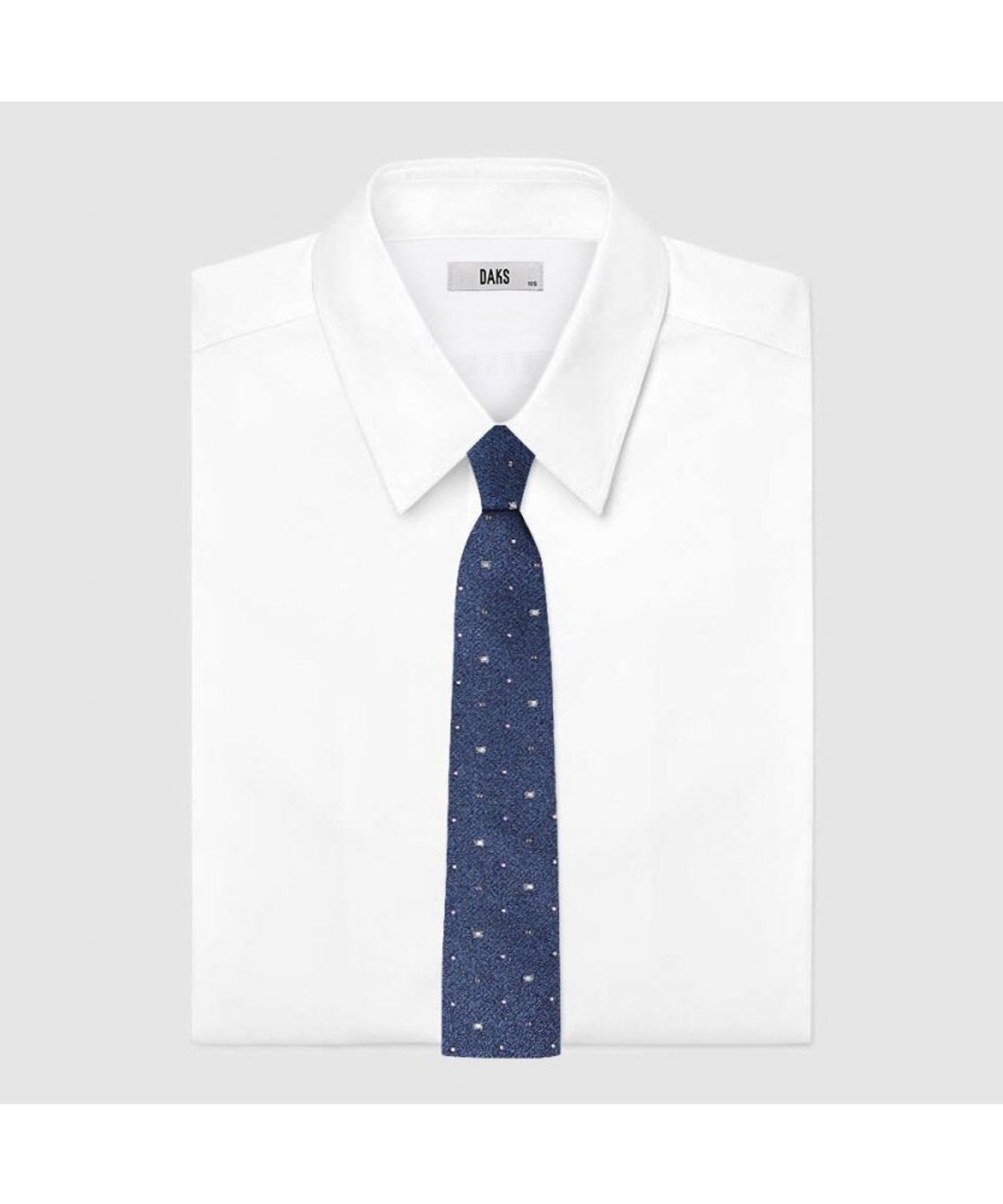 닥스셔츠(DAKS SHIRTS) 실크100 큐빅 올오버 넥타이 네이비_DMF1ACF1102N1