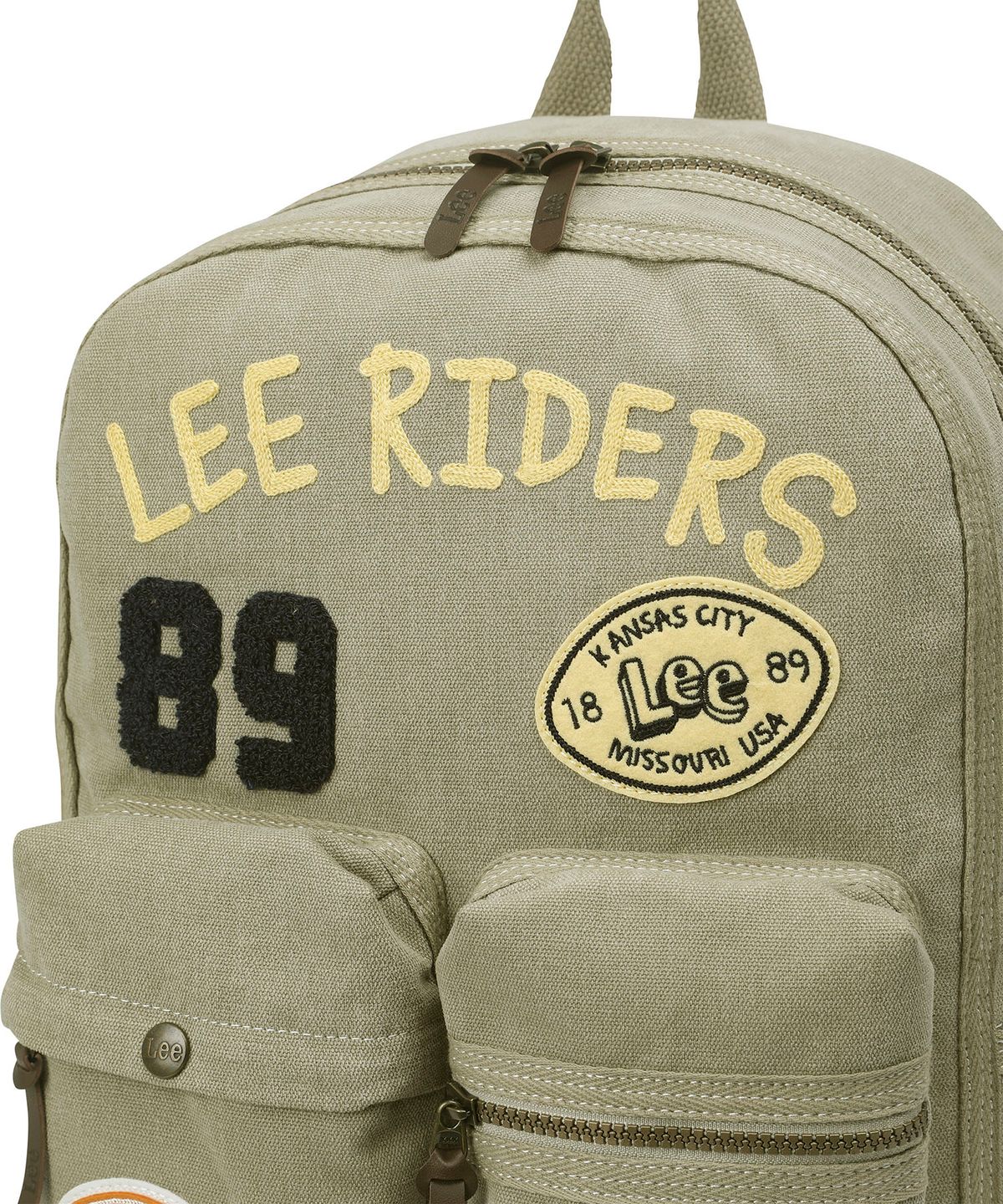 리 키즈(LEE KIDS) 타이포그래피 옥스포드 백팩 올리브 LK2603BP01OL