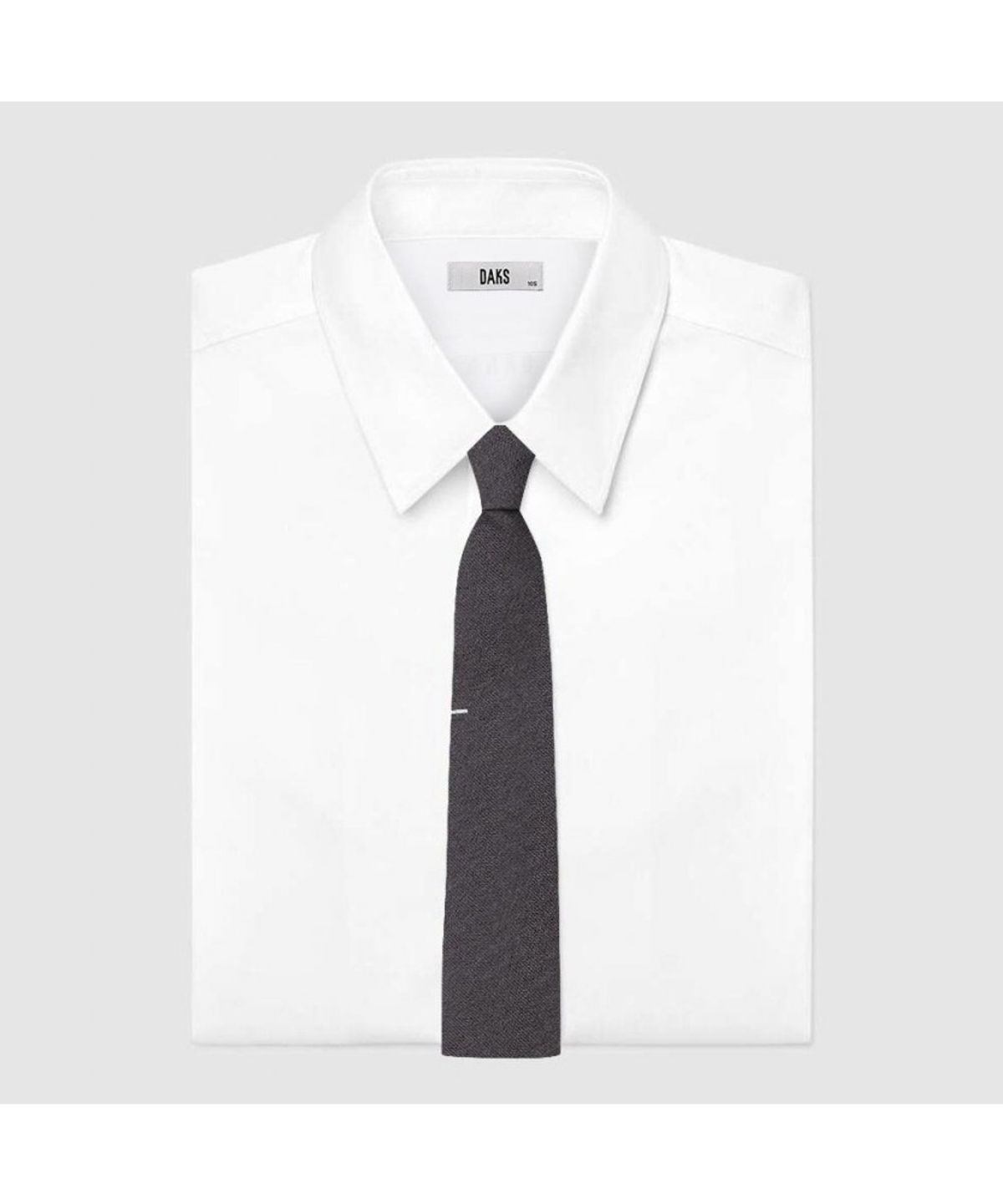 닥스셔츠(DAKS SHIRTS) 실크혼방 큐빅 슬림 넥타이 그레이_DMF1ACF1215G1