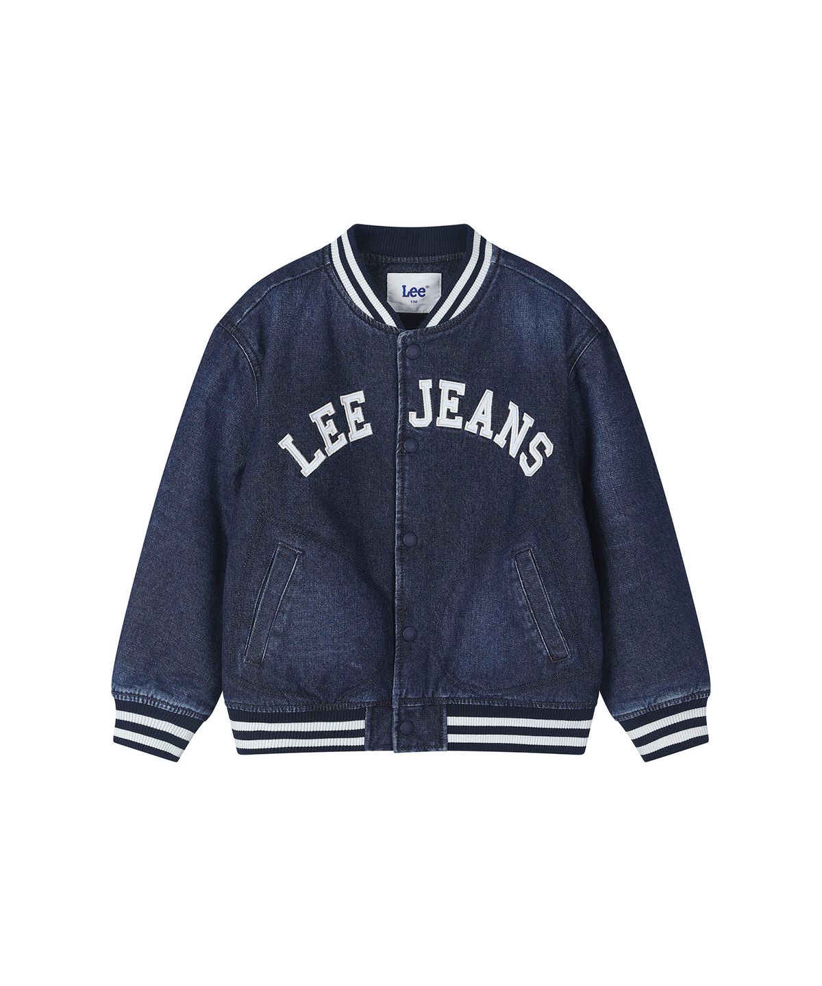 리 키즈(LEE KIDS) 데님 패딩 바시티 점퍼 인디고 LK2603JU12IN