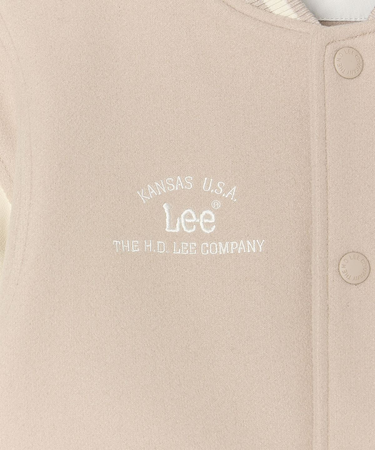리 키즈(LEE KIDS) 레터링 바시티 점퍼 카키 LK2603JU10KH