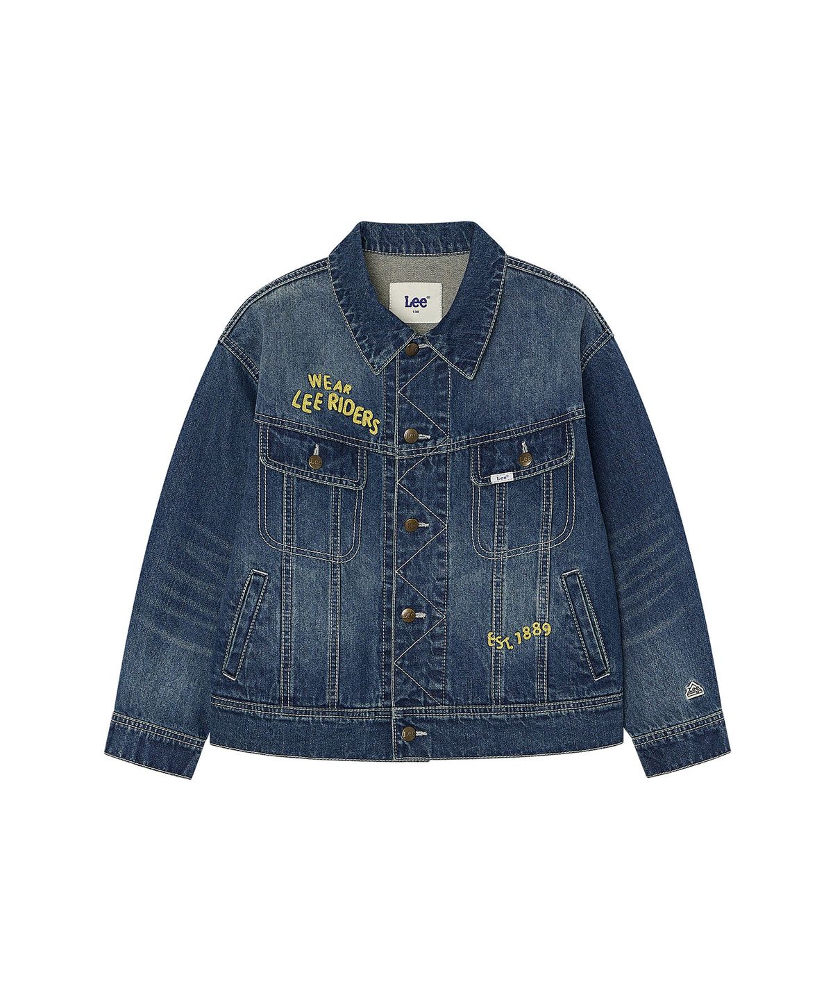 리 키즈(LEE KIDS) 뒷판 자수 데님 자켓 인디고 LK2603IJ11IN