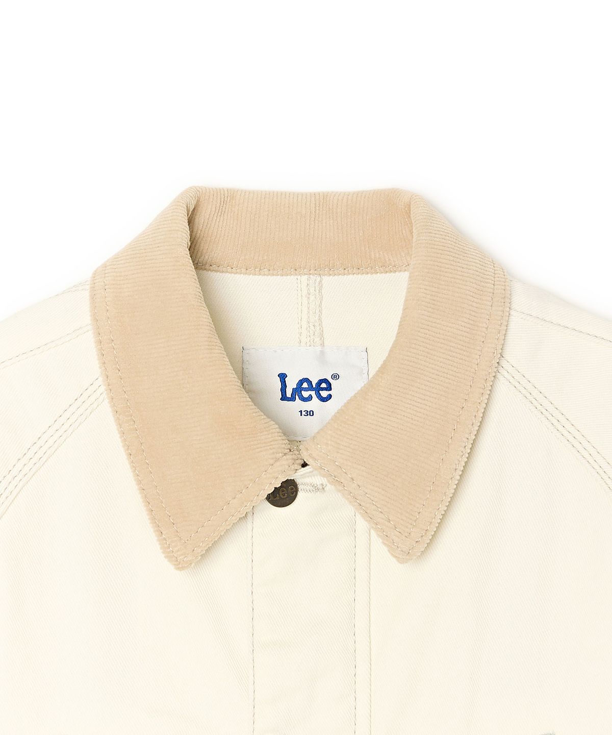 리 키즈(LEE KIDS) 배색 카라 데님 자켓 아이보리 LK2603IJ02IV