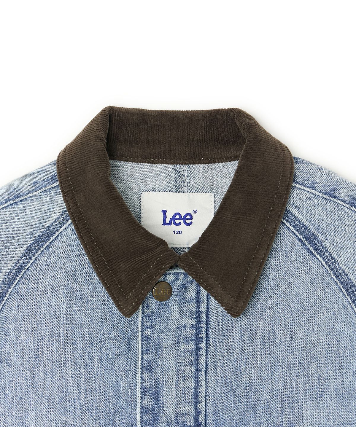 리 키즈(LEE KIDS) 배색 카라 데님 자켓 인디고라이트 LK2603IJ02IL