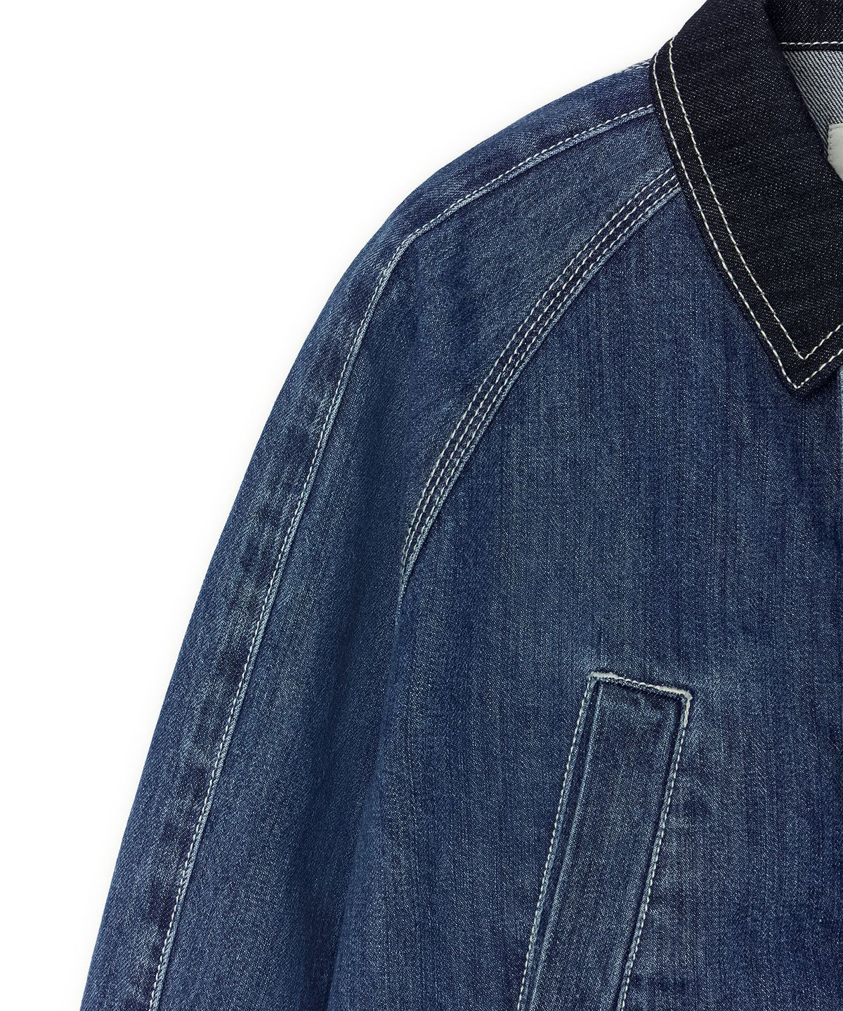 리 키즈(LEE KIDS) 배색 카라 데님 자켓 인디고 LK2603IJ02IN