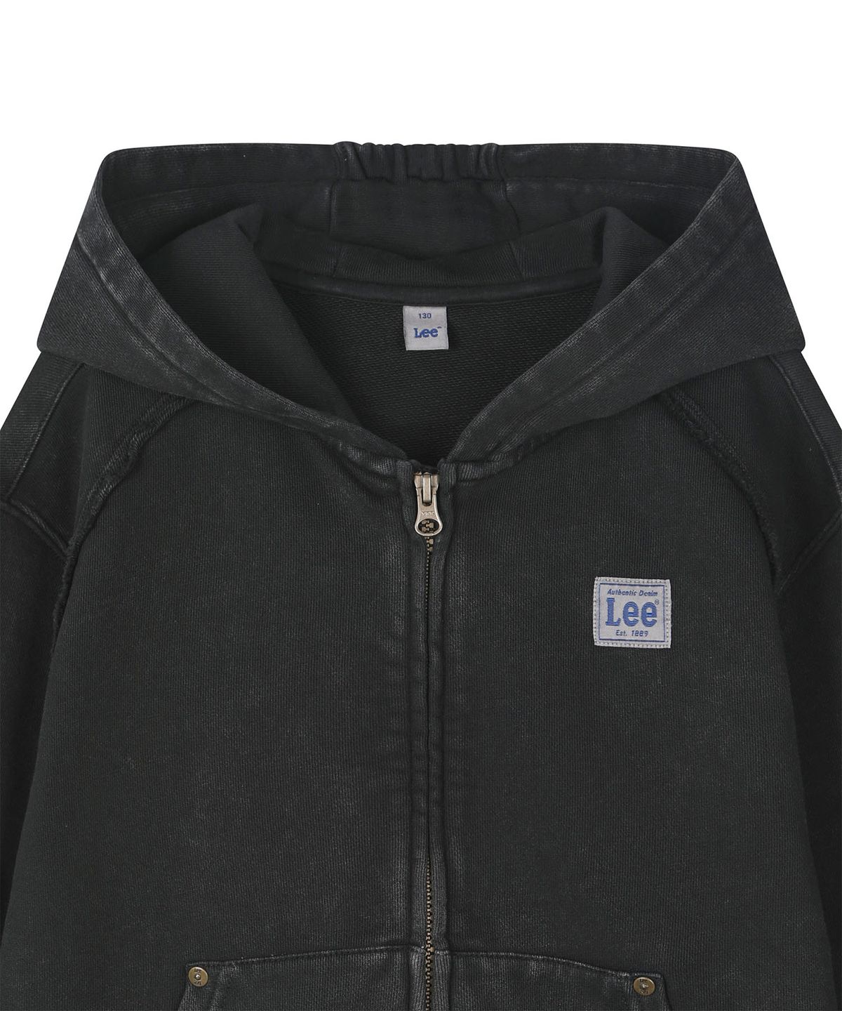 리 키즈(LEE KIDS) 피그먼트 후드집업 차콜 LK2603HZ21CH