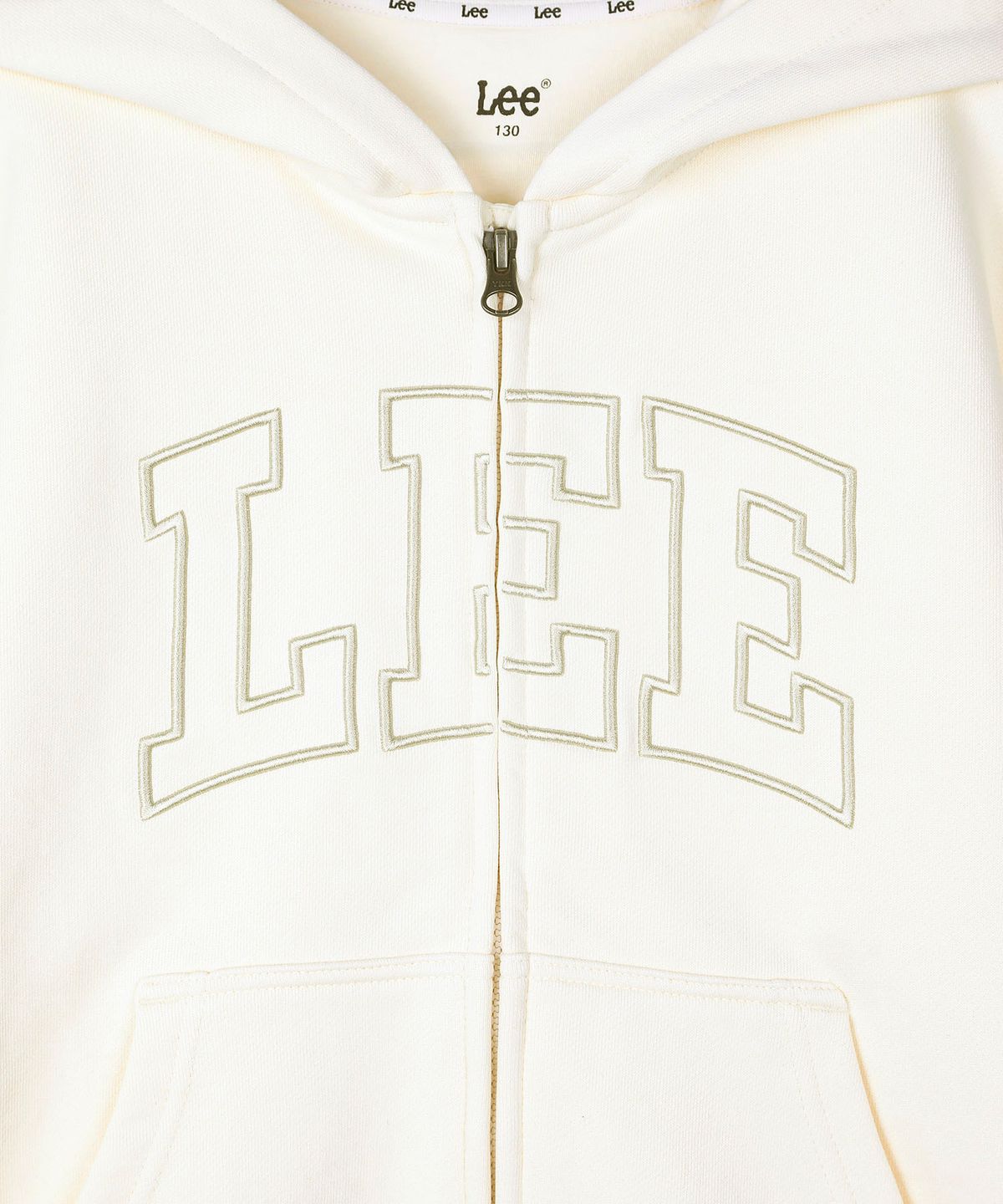 리 키즈(LEE KIDS) 컬리지 빅로고 후드집업 크림 LK2603HZ20CM