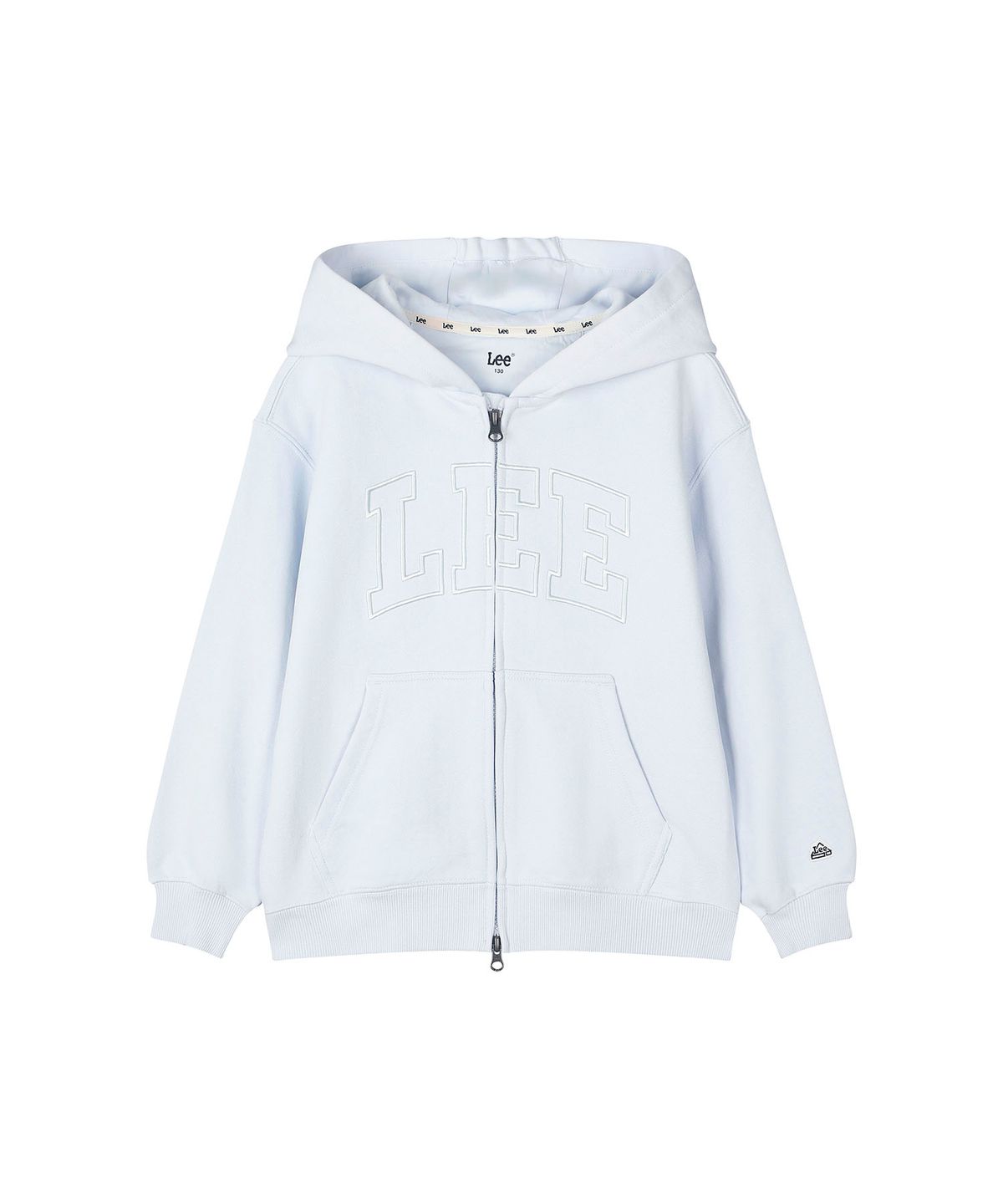 리 키즈(LEE KIDS) 컬리지 빅로고 후드집업 스카이블루 LK2603HZ20SB