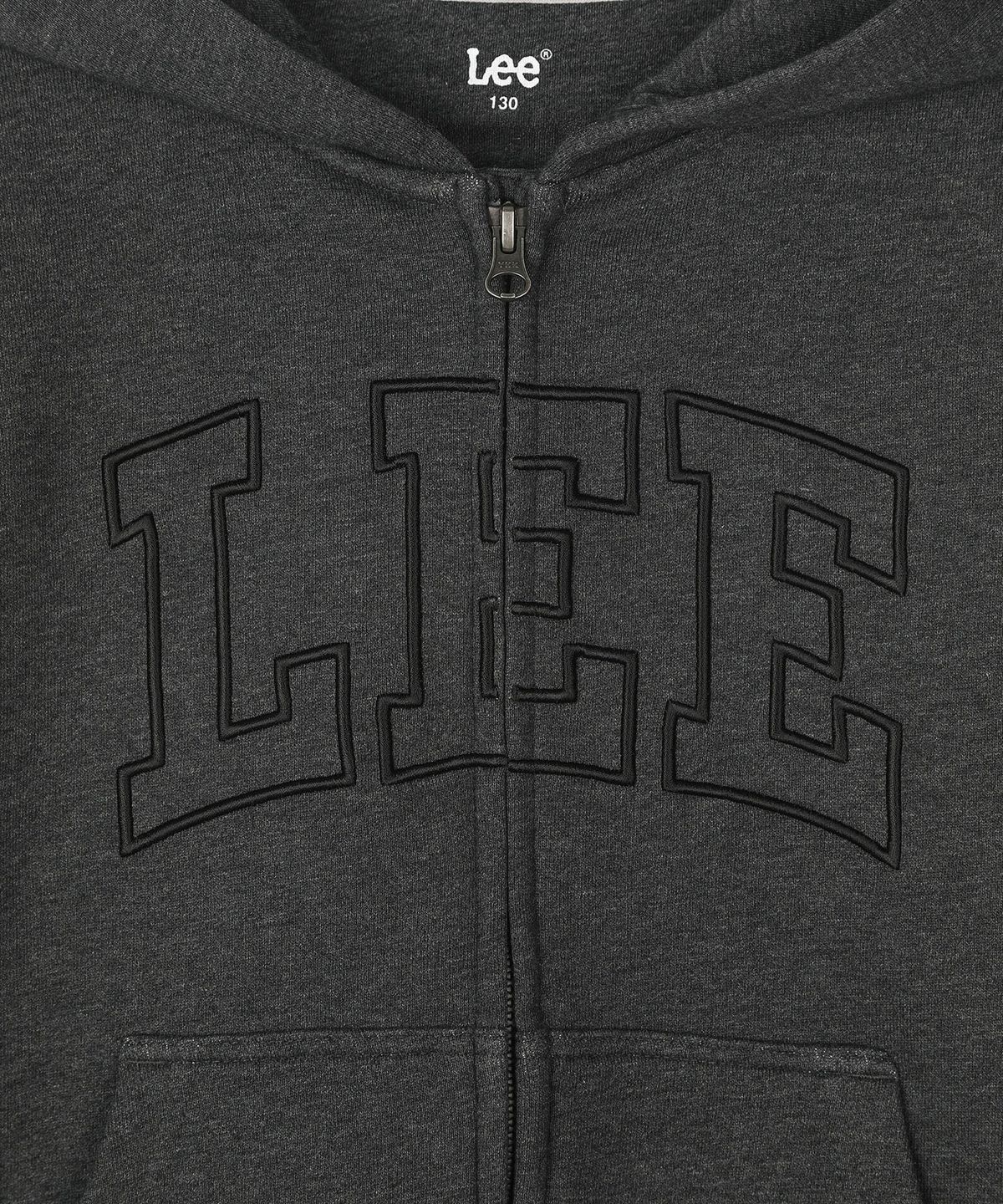 리 키즈(LEE KIDS) 컬리지 빅로고 후드집업 차콜 LK2603HZ20CH