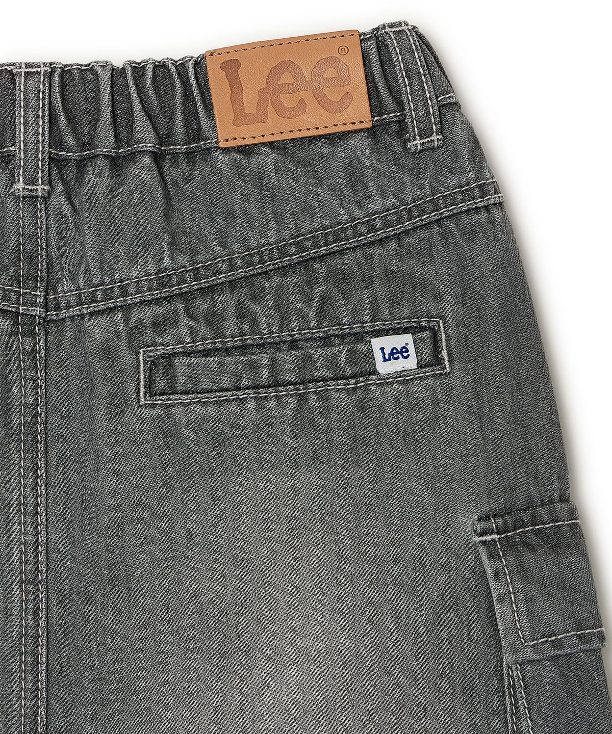 리 키즈(LEE KIDS) 카고 데님 스커트 라이트그레이 LK2603SR71LG