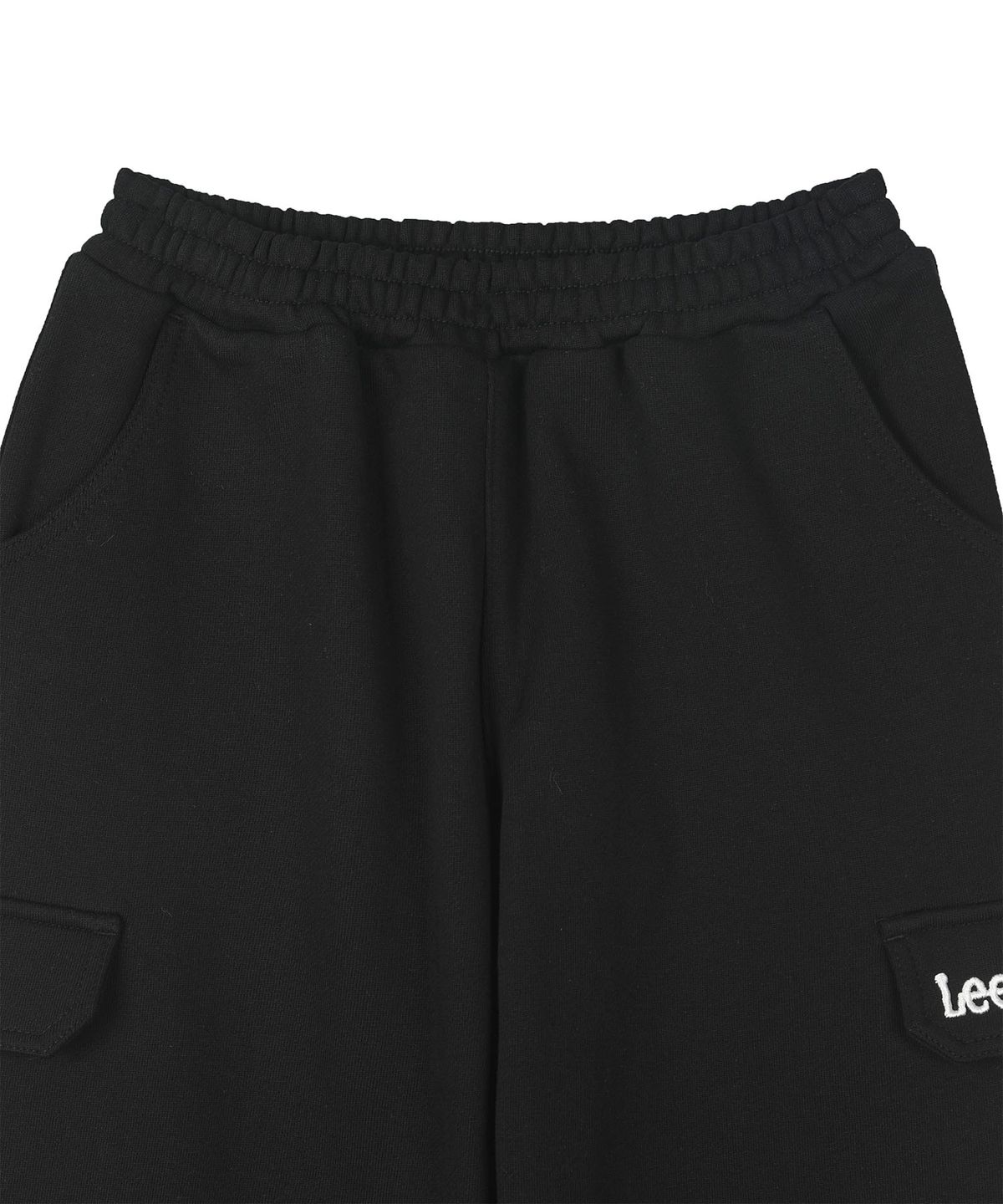 리 키즈(LEE KIDS) 카고 루즈 와이드 스트레이트 스웻 팬츠 블랙 LK2603JP10BK