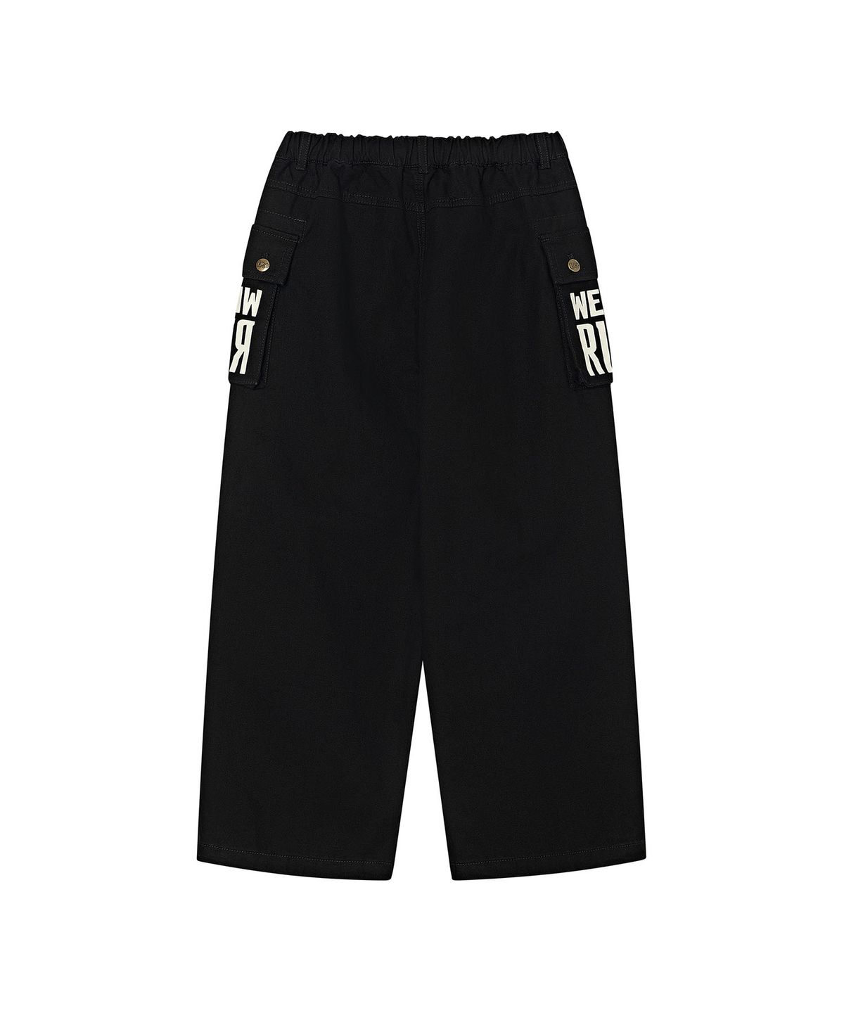 리 키즈(LEE KIDS) 타이포그래피 와이드 스트레이트 코튼 팬츠 블랙 LK2603CP31BK