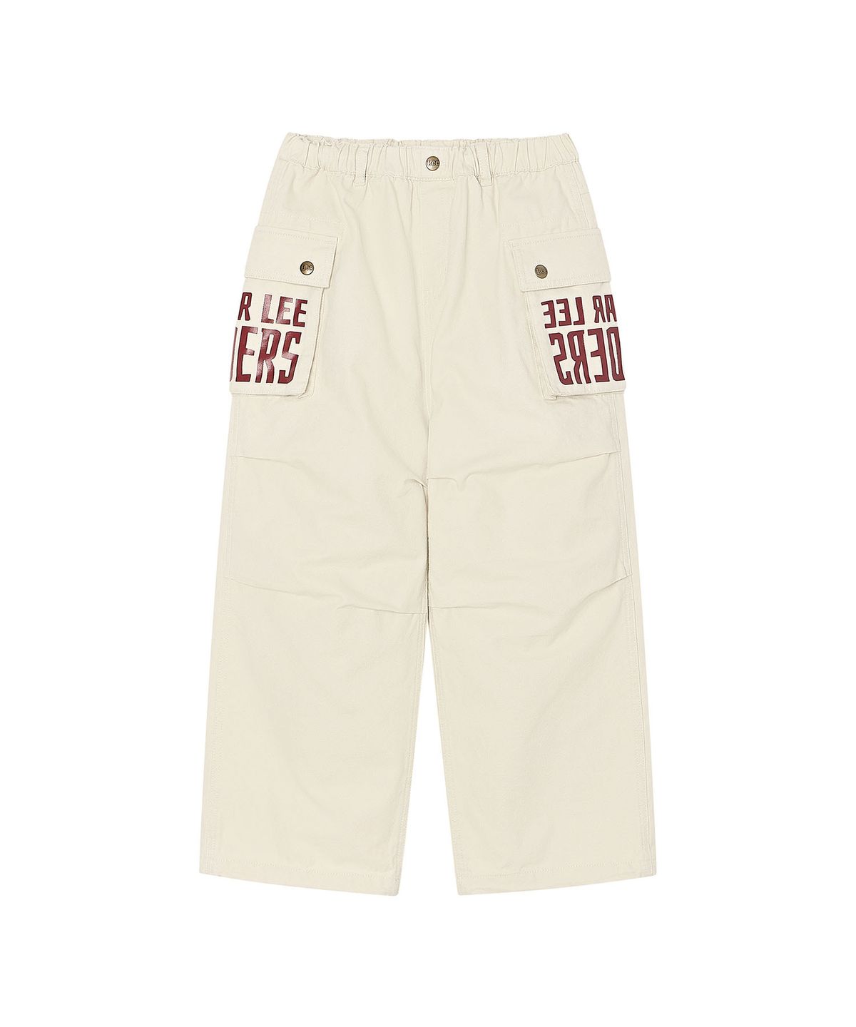 리 키즈(LEE KIDS) 타이포그래피 와이드 스트레이트 코튼 팬츠 크림 LK2603CP31CM