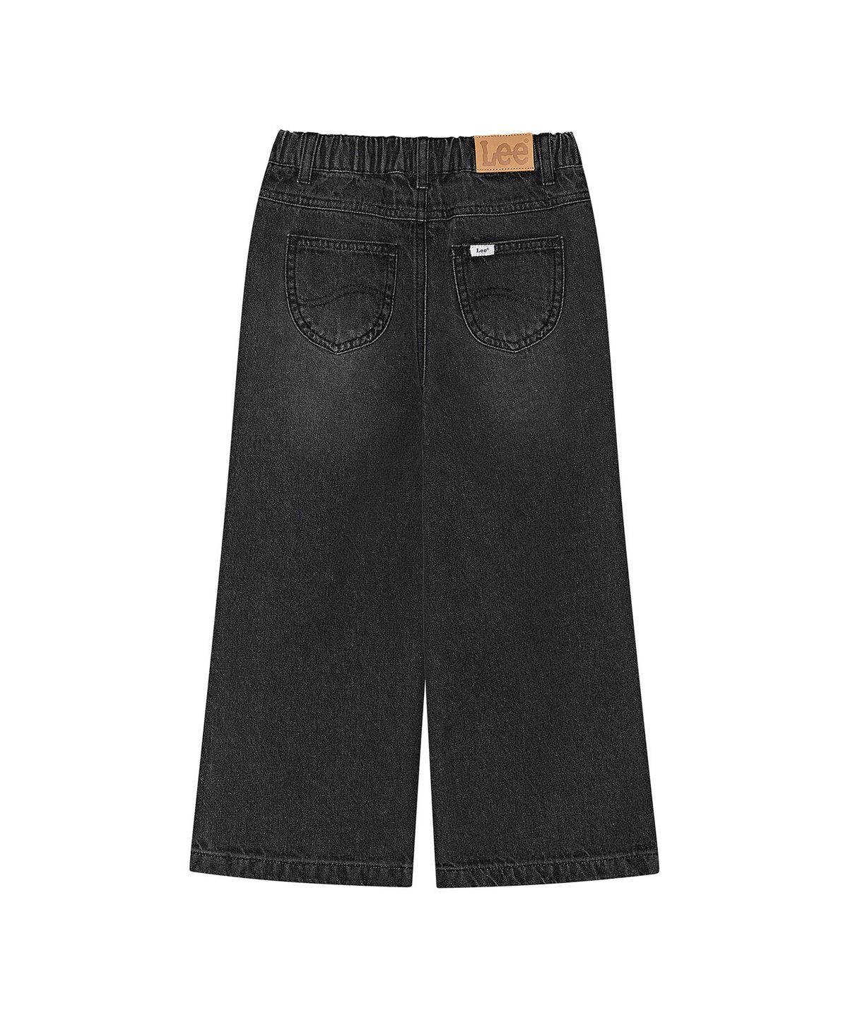 리 키즈(LEE KIDS) 루즈 스트레이트 벨바텀 데님 팬츠 블랙 LK2603IP70BK