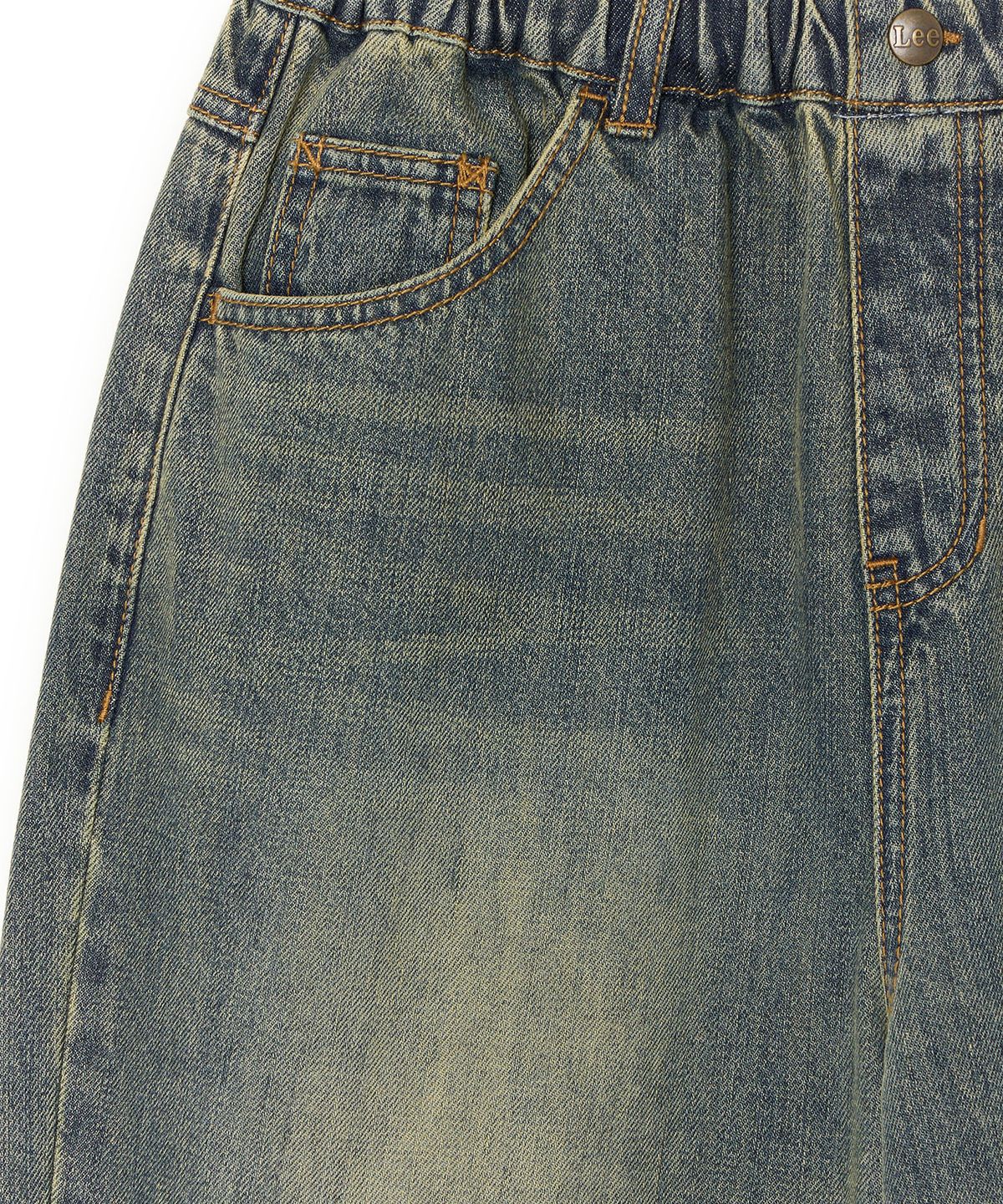 리 키즈(LEE KIDS) 커브드 데님 팬츠 카키그레이 LK2603IP40KG