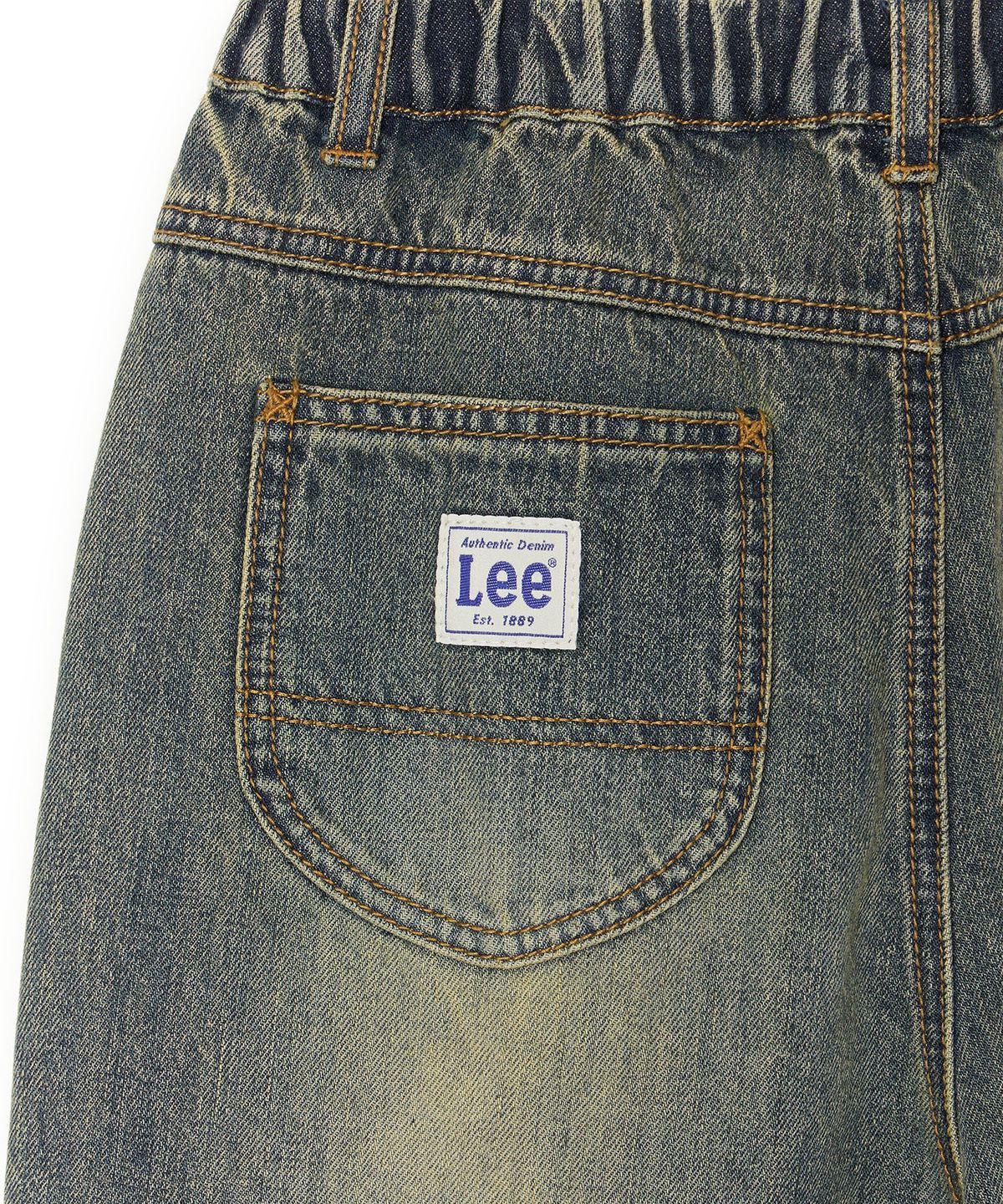 리 키즈(LEE KIDS) 커브드 데님 팬츠 카키그레이 LK2603IP40KG