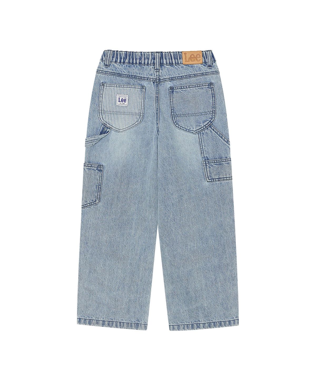 리 키즈(LEE KIDS) 패치워크 루즈 스트레이트 데님 팬츠 인디고라이트 LK2603IP33IL