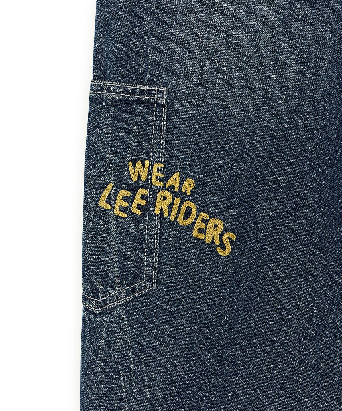 리 키즈(LEE KIDS) 자수 와이드 스트레이트 데님 팬츠 인디고 LK2603IP32IN