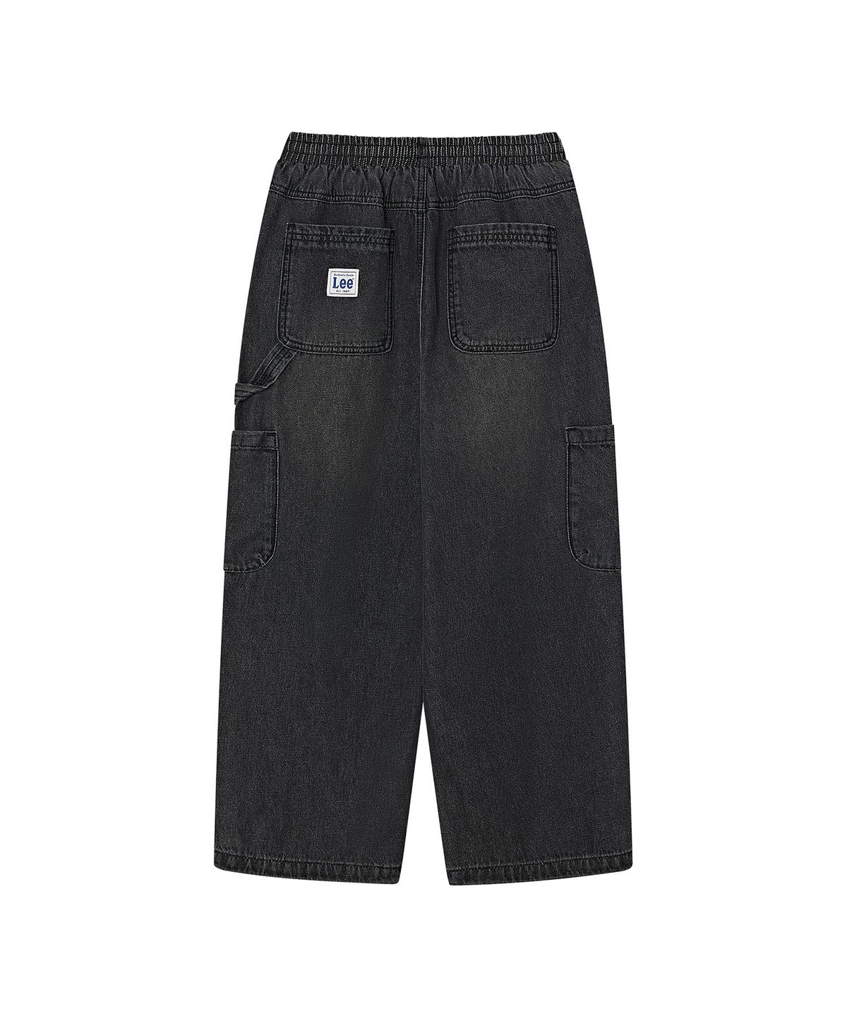 리 키즈(LEE KIDS) 카고 와이드 스트레이트 데님 팬츠 블랙 LK2603IP31BK